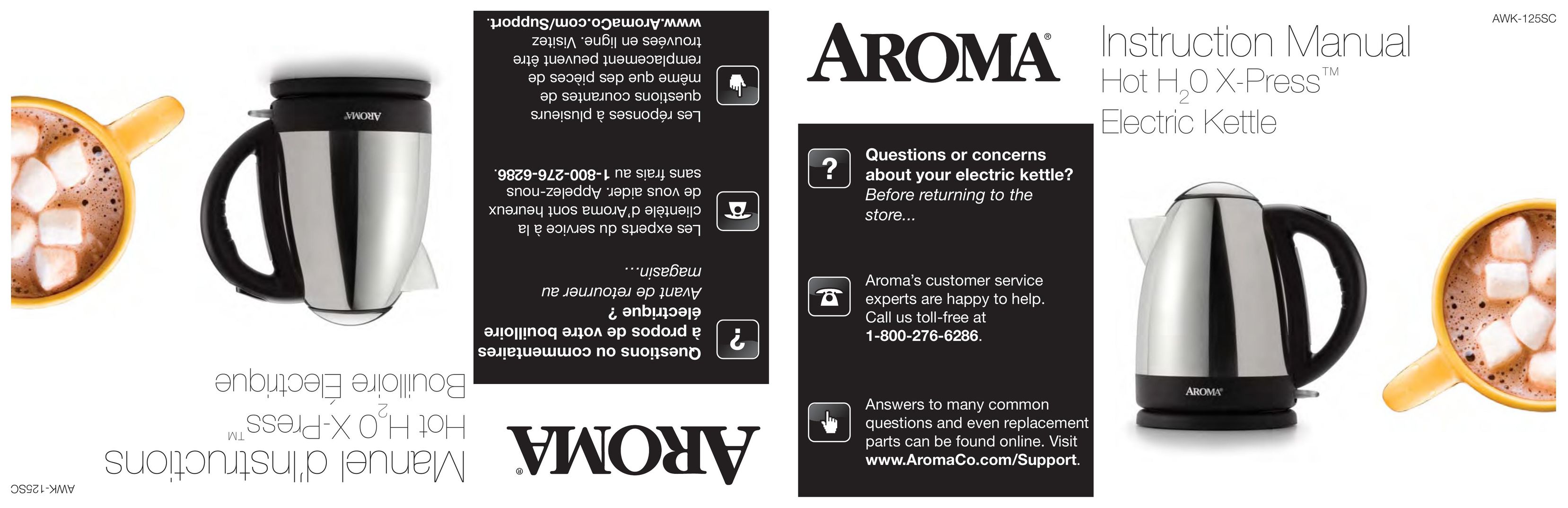 Aroma AWK-125SC Hot Beverage Maker User Manual