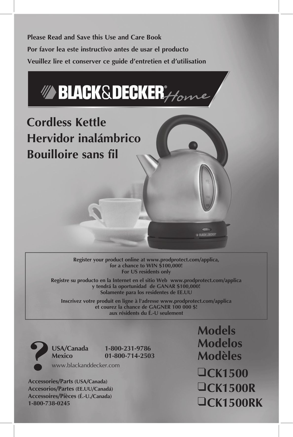 Black & Decker CK1500RK Hot Beverage Maker User Manual