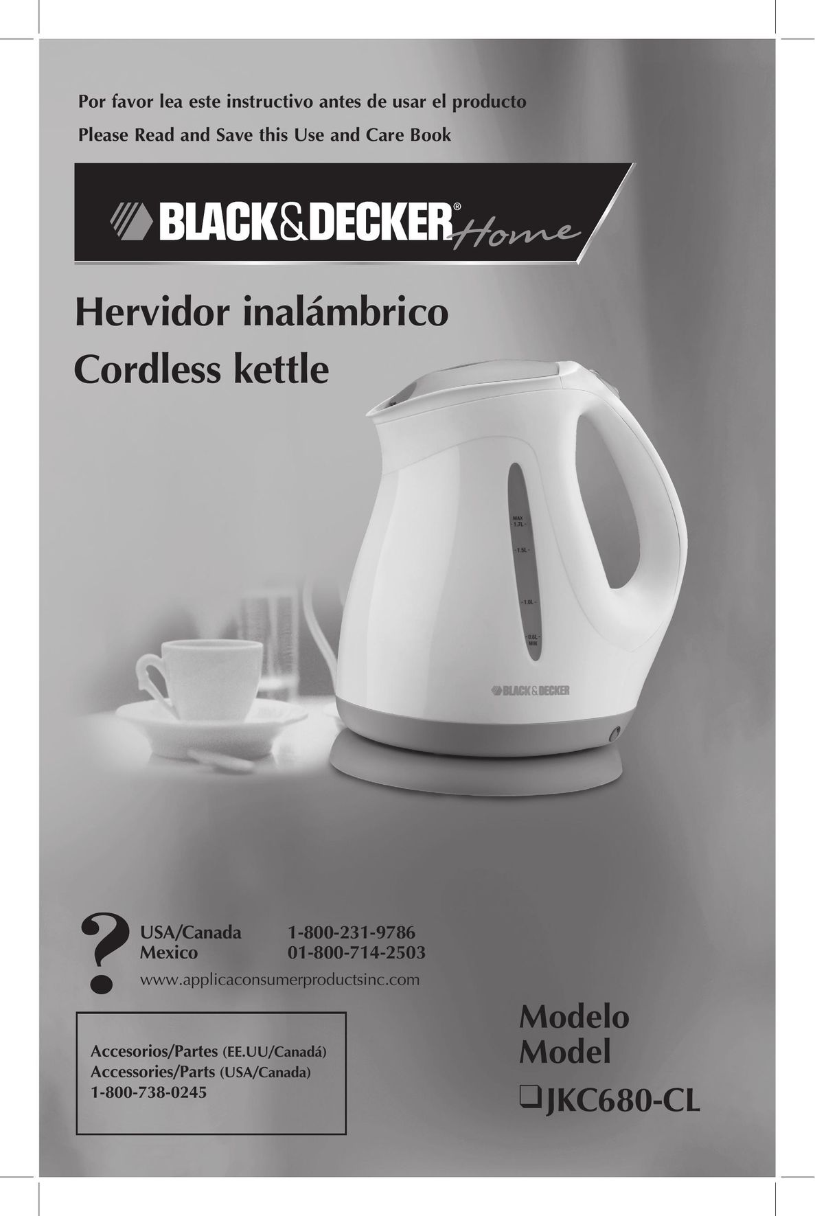 Black & Decker JKC680-CL Hot Beverage Maker User Manual