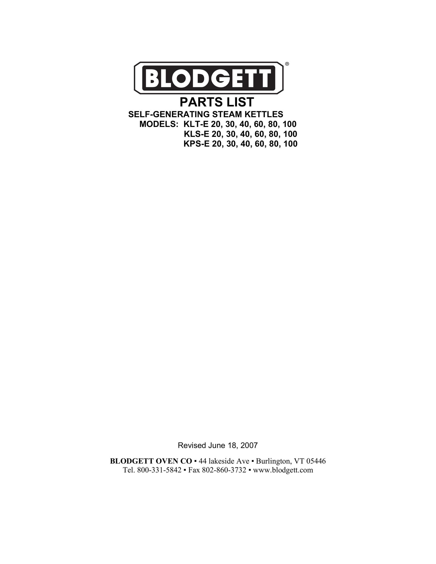 Blodgett KLS-E 100 Hot Beverage Maker User Manual