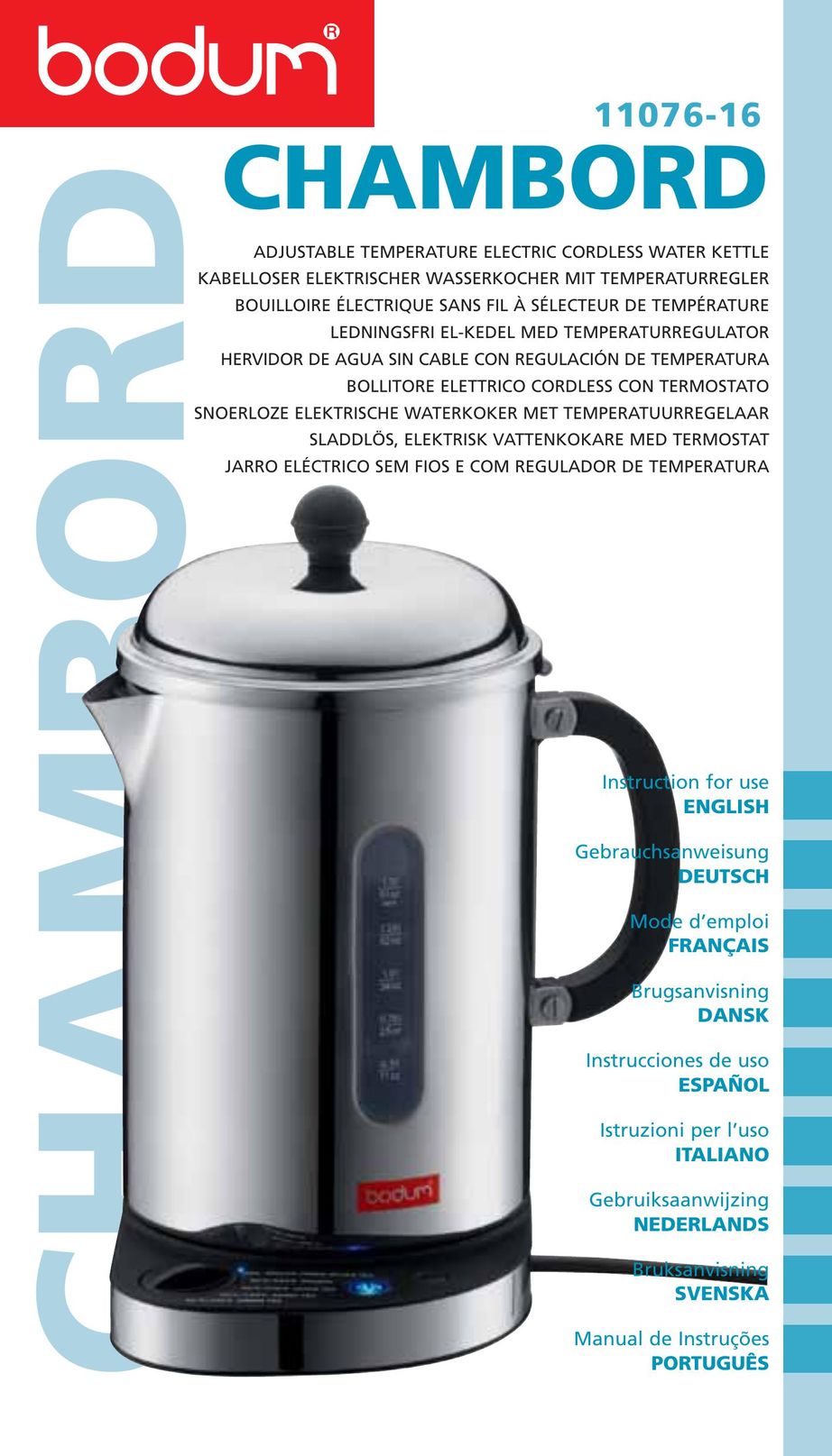 Bodum 11076-16 Hot Beverage Maker User Manual
