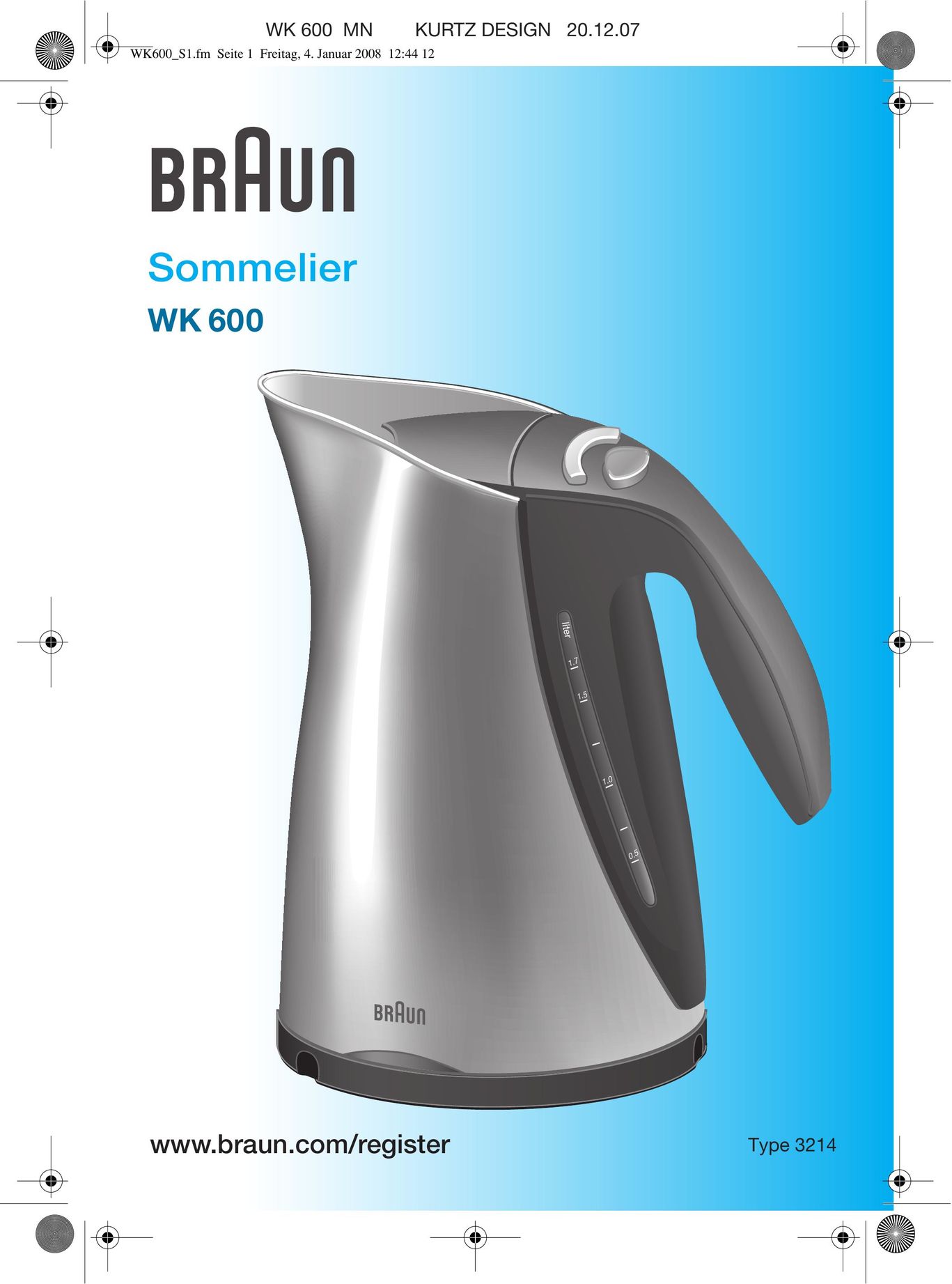 Braun 3214 Hot Beverage Maker User Manual