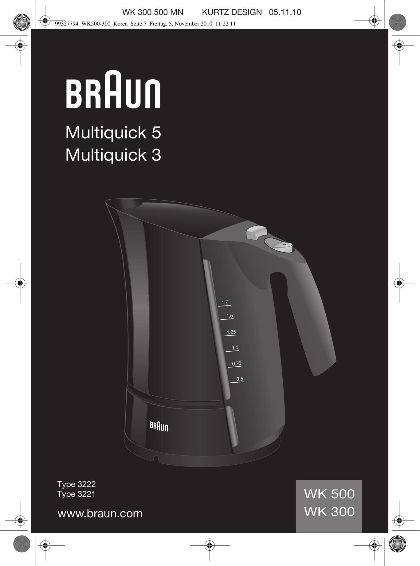 Braun WK 500 Hot Beverage Maker User Manual