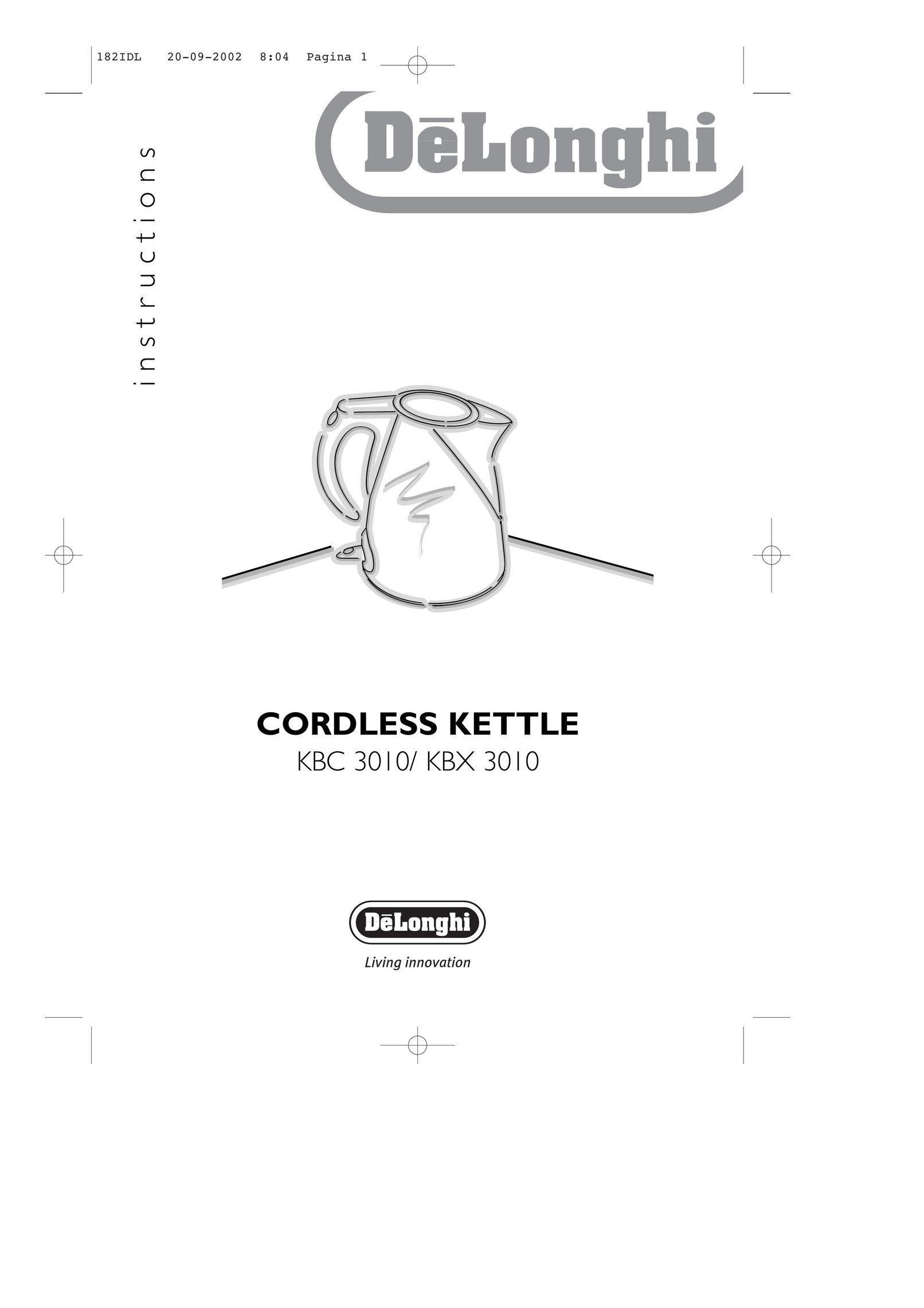 DeLonghi KBC3010 Hot Beverage Maker User Manual