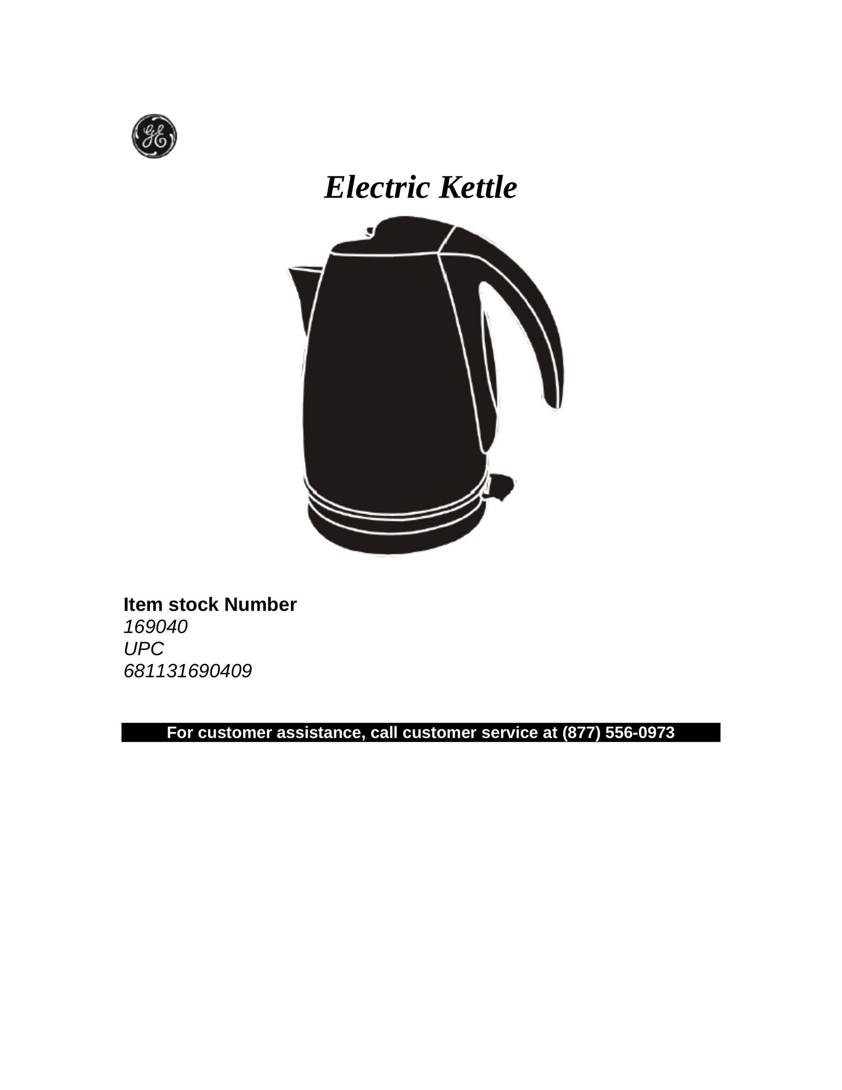 GE 169040 Hot Beverage Maker User Manual