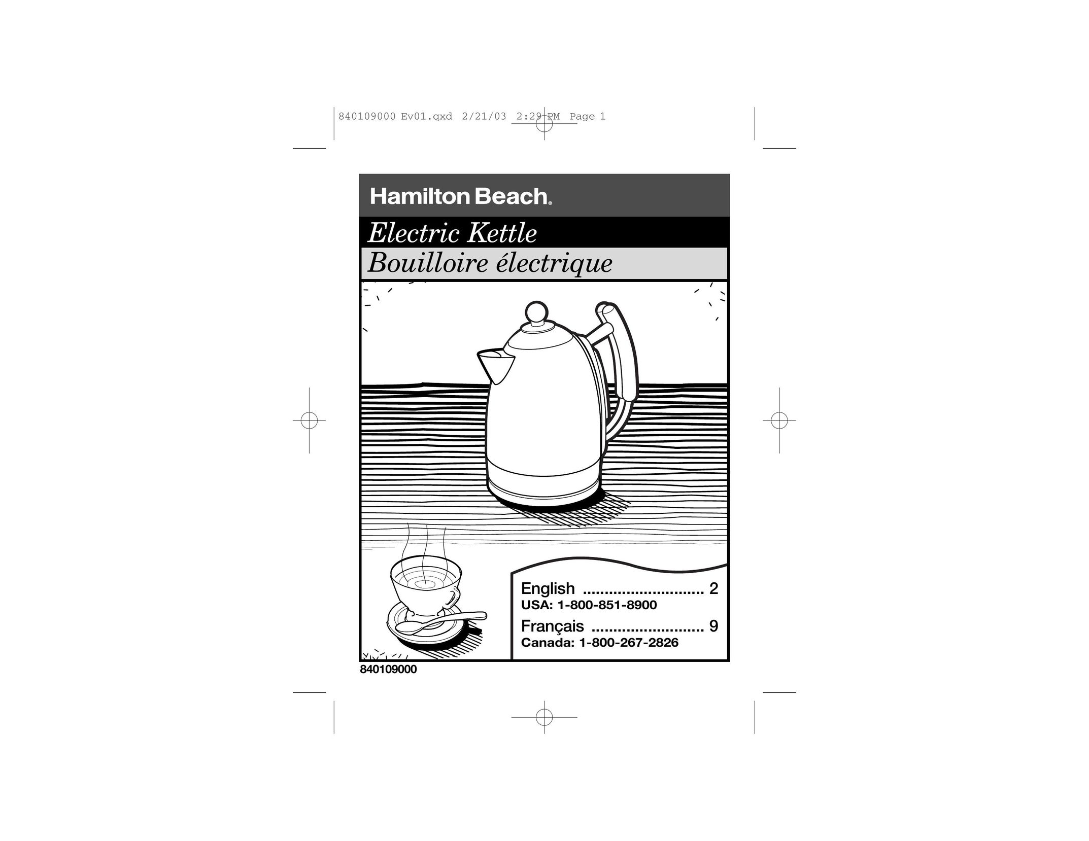 Hamilton Beach 40886 Hot Beverage Maker User Manual