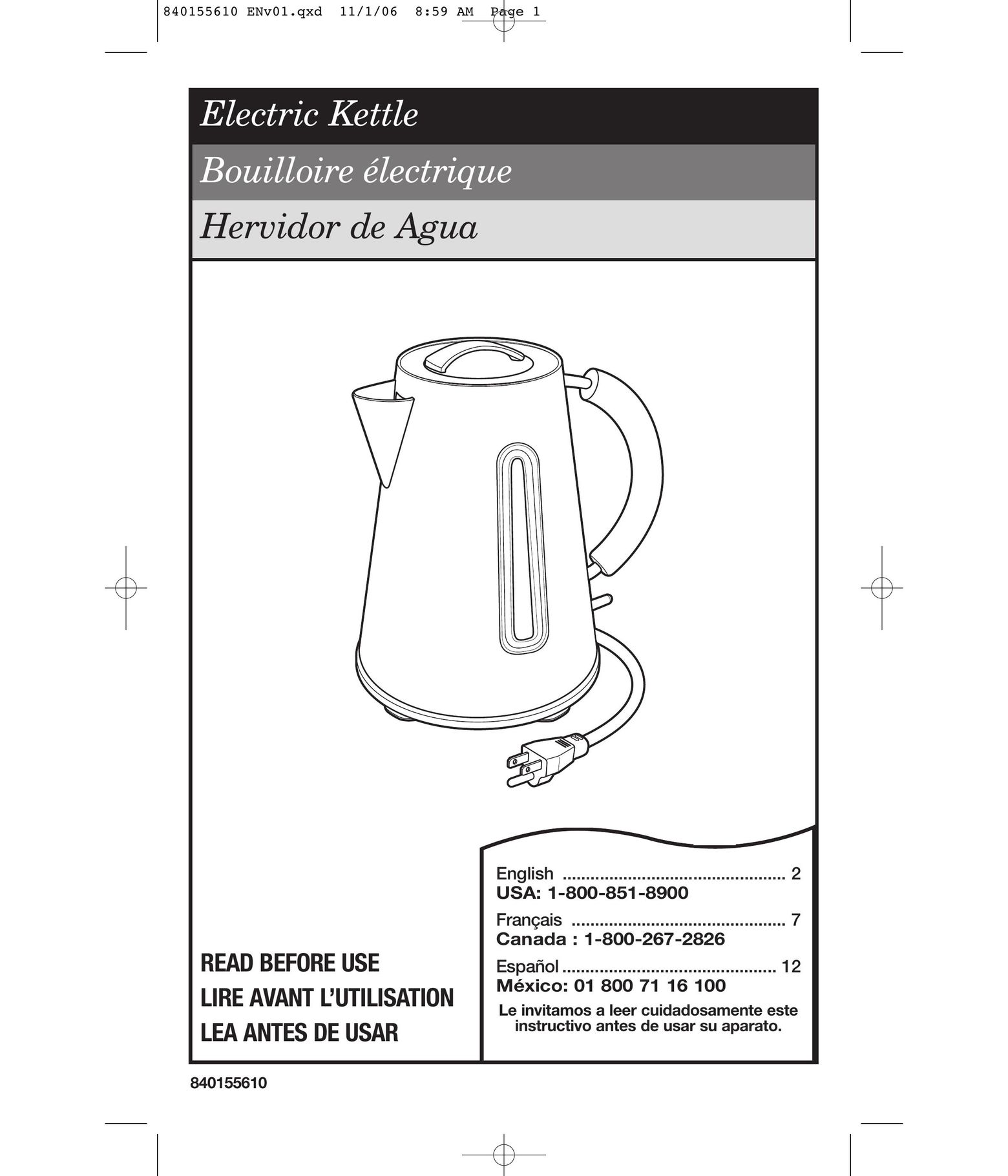 Hamilton Beach 840155610 Hot Beverage Maker User Manual