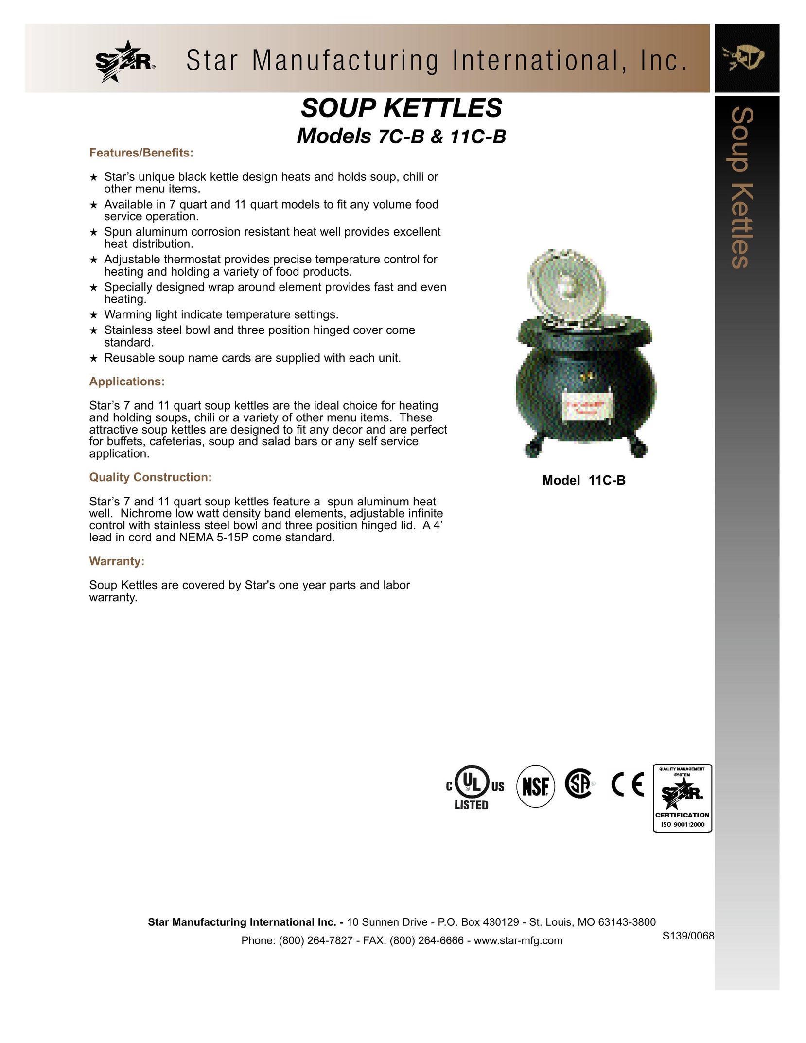Star Manufacturing 11C-B Hot Beverage Maker User Manual