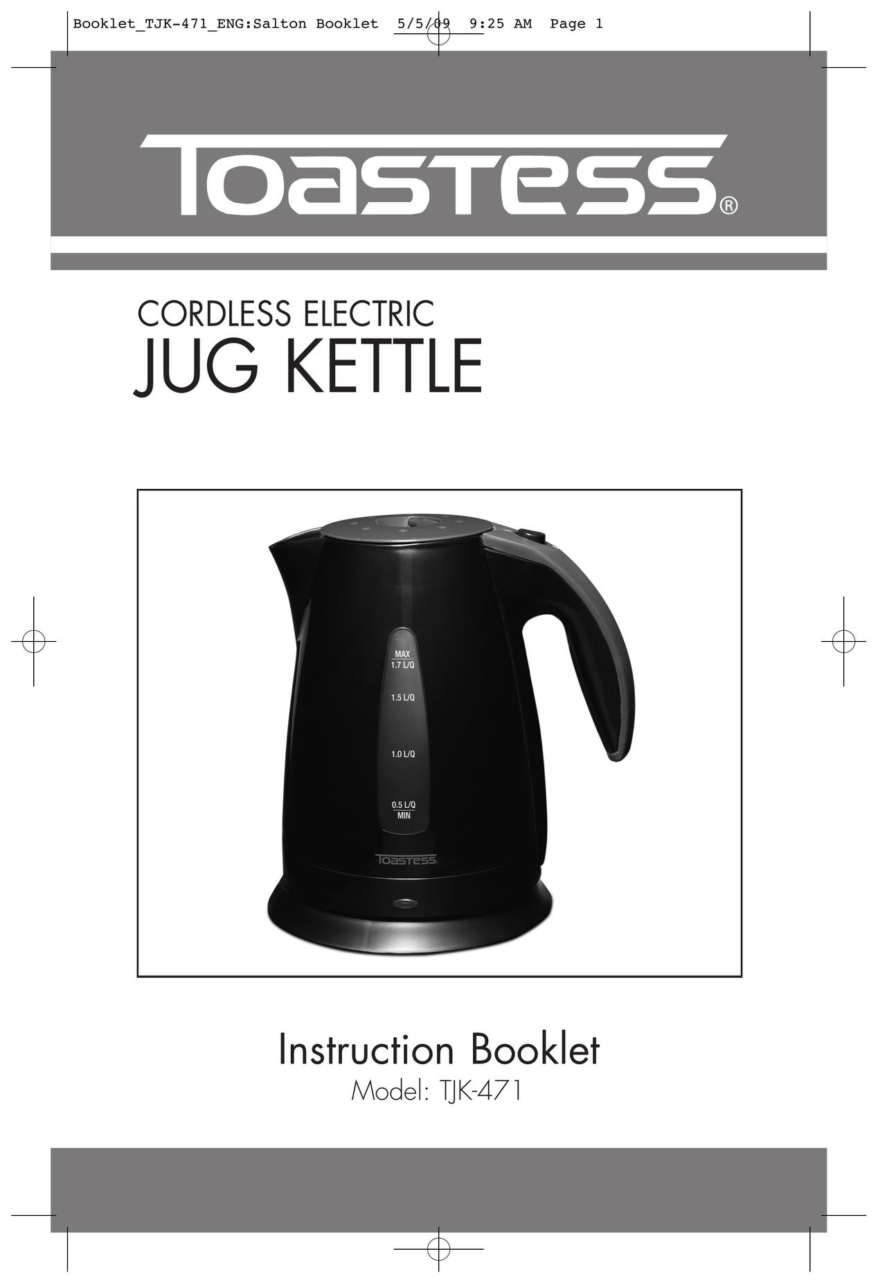 Toastess TJK-471 Hot Beverage Maker User Manual