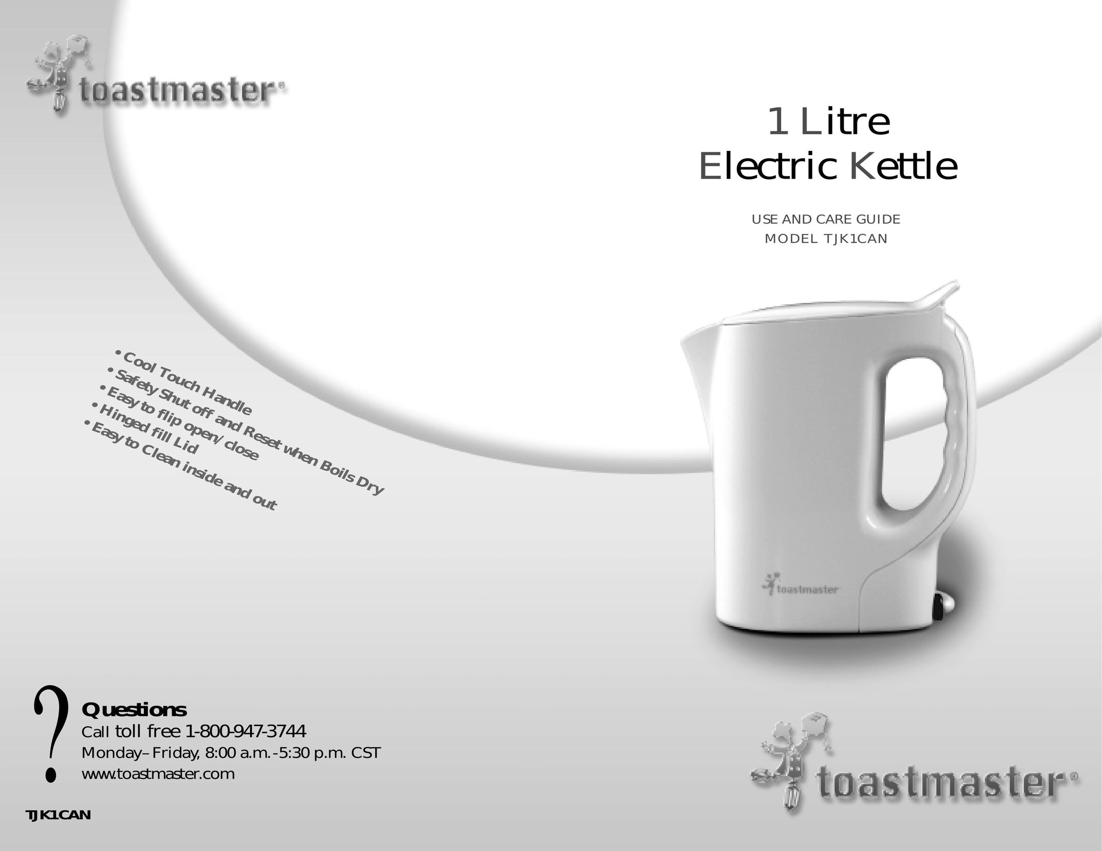 Toastmaster TJK1CAN Hot Beverage Maker User Manual