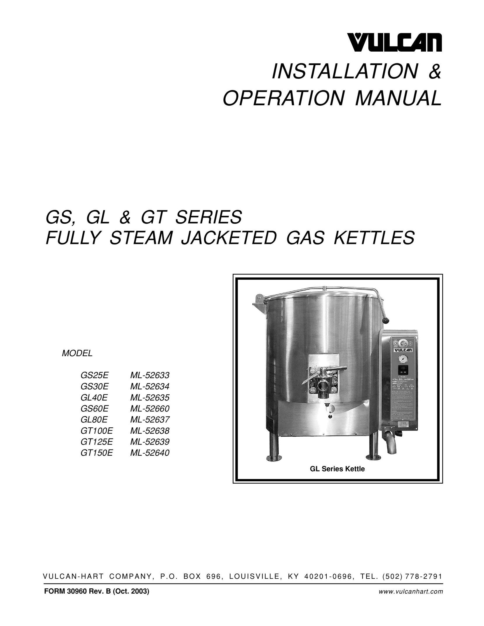 Vulcan-Hart GS60E ML-52660 Hot Beverage Maker User Manual