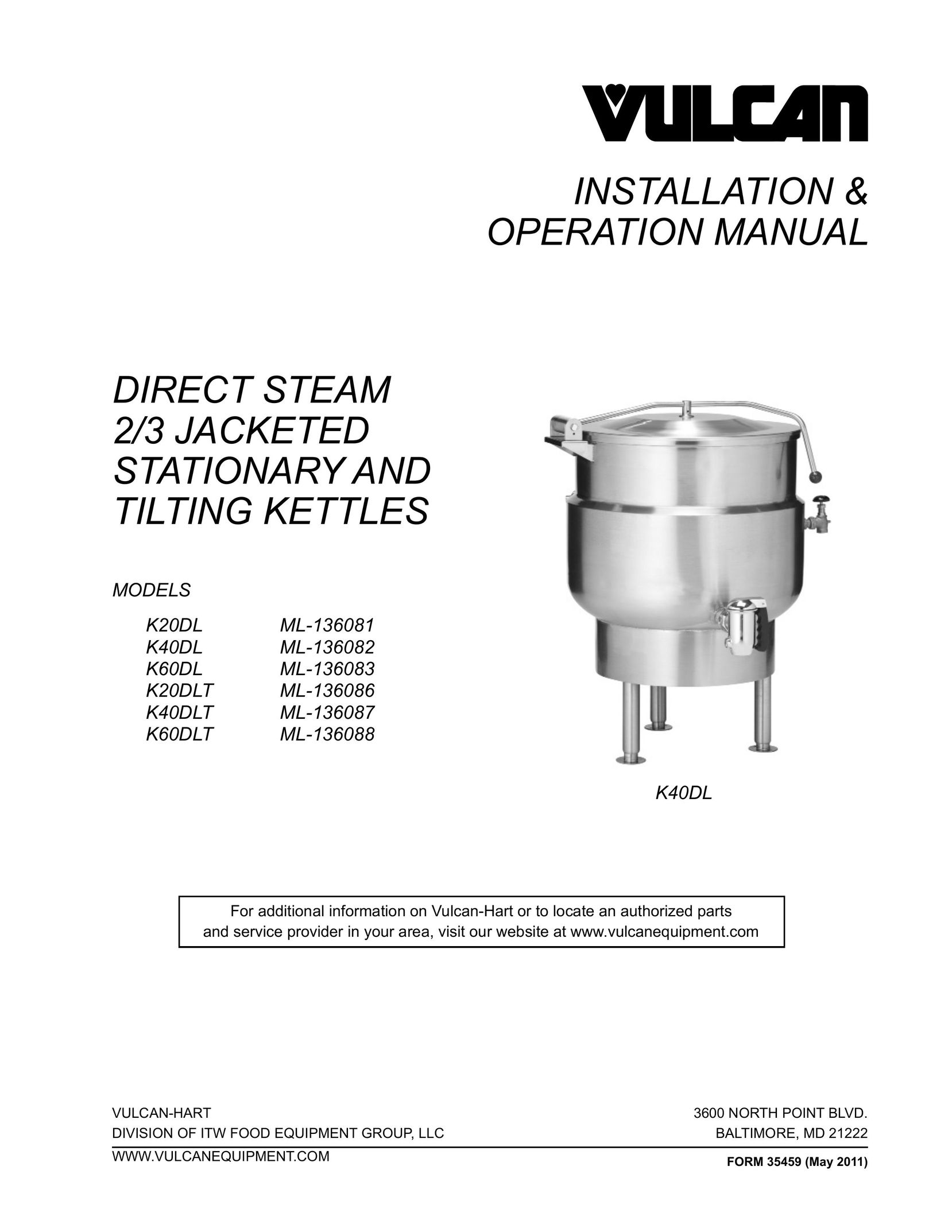 Vulcan-Hart K20DLT Hot Beverage Maker User Manual