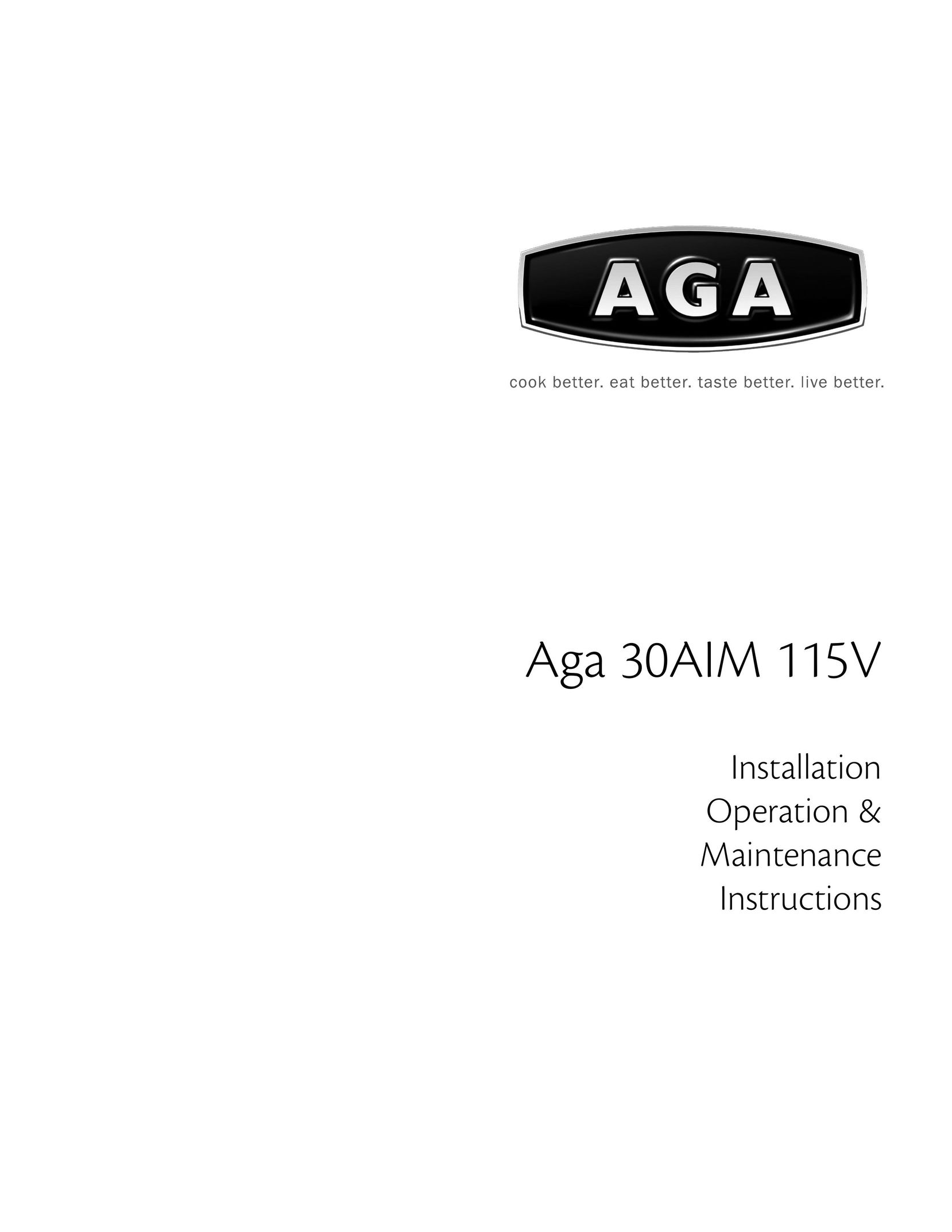Aga Ranges Aga 30AIM 115V Ice Maker User Manual