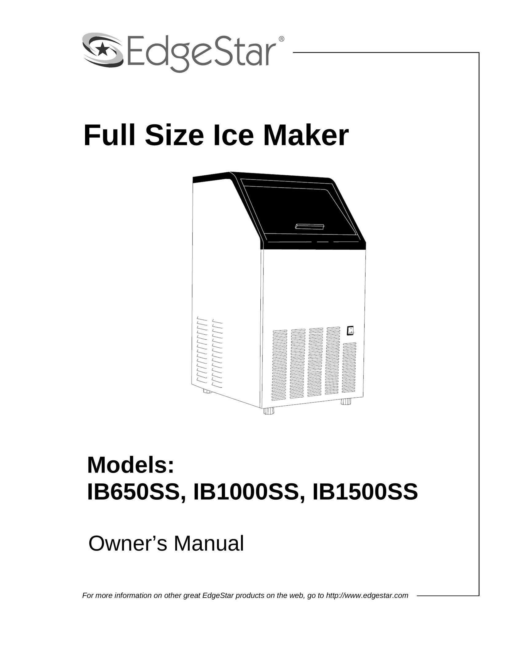 EdgeStar IB650SS Ice Maker User Manual