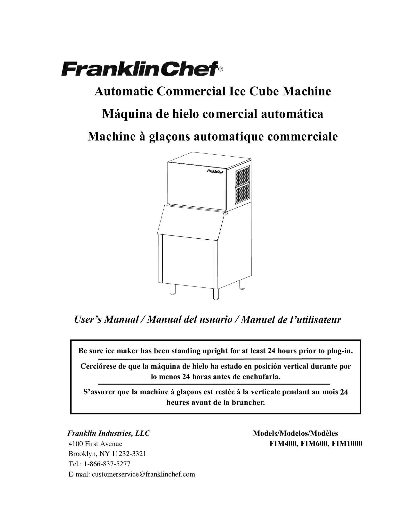 Franklin Industries, L.L.C. FIM1000 Ice Maker User Manual