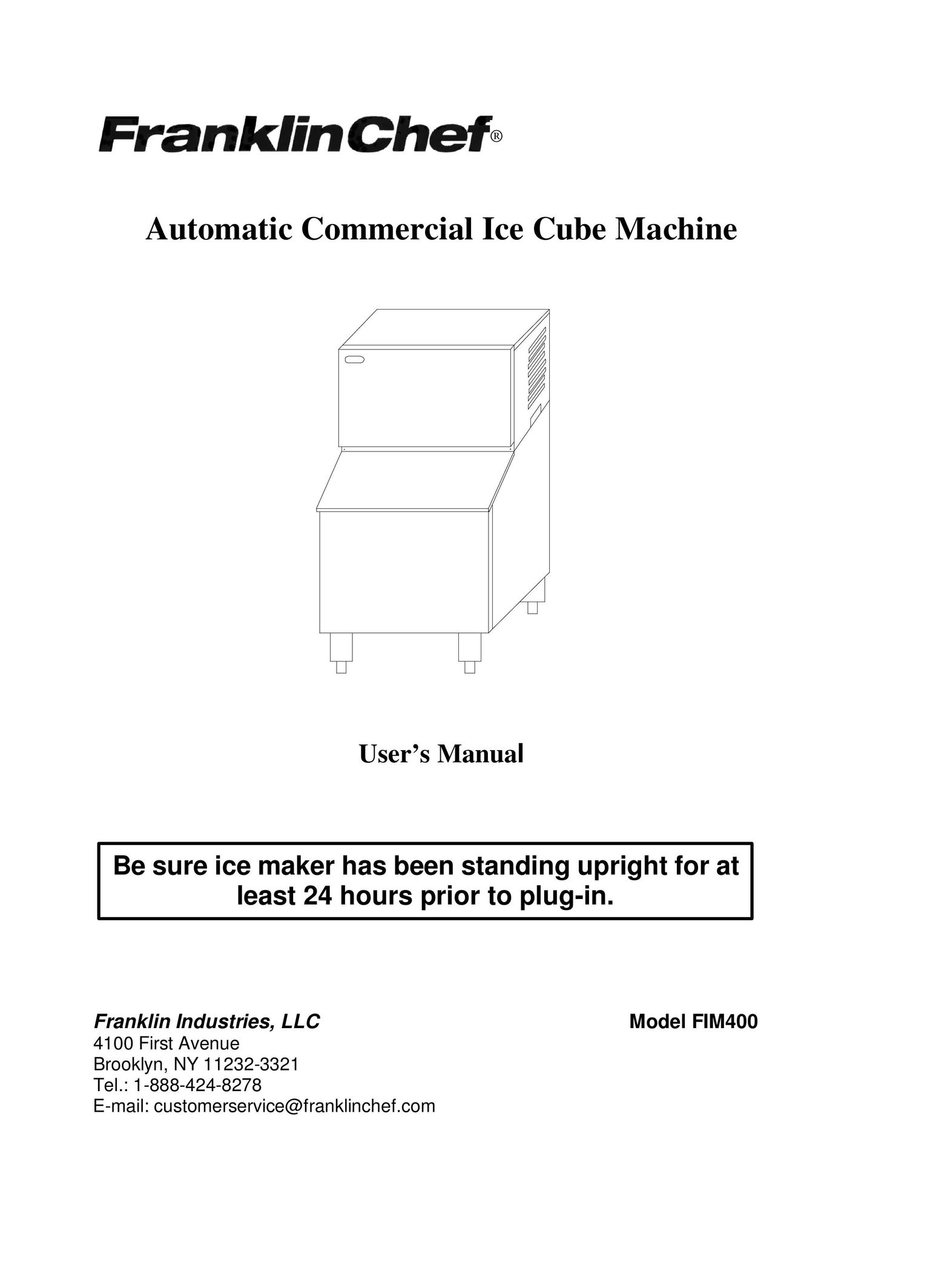 Franklin Industries, L.L.C. FIM400 Ice Maker User Manual