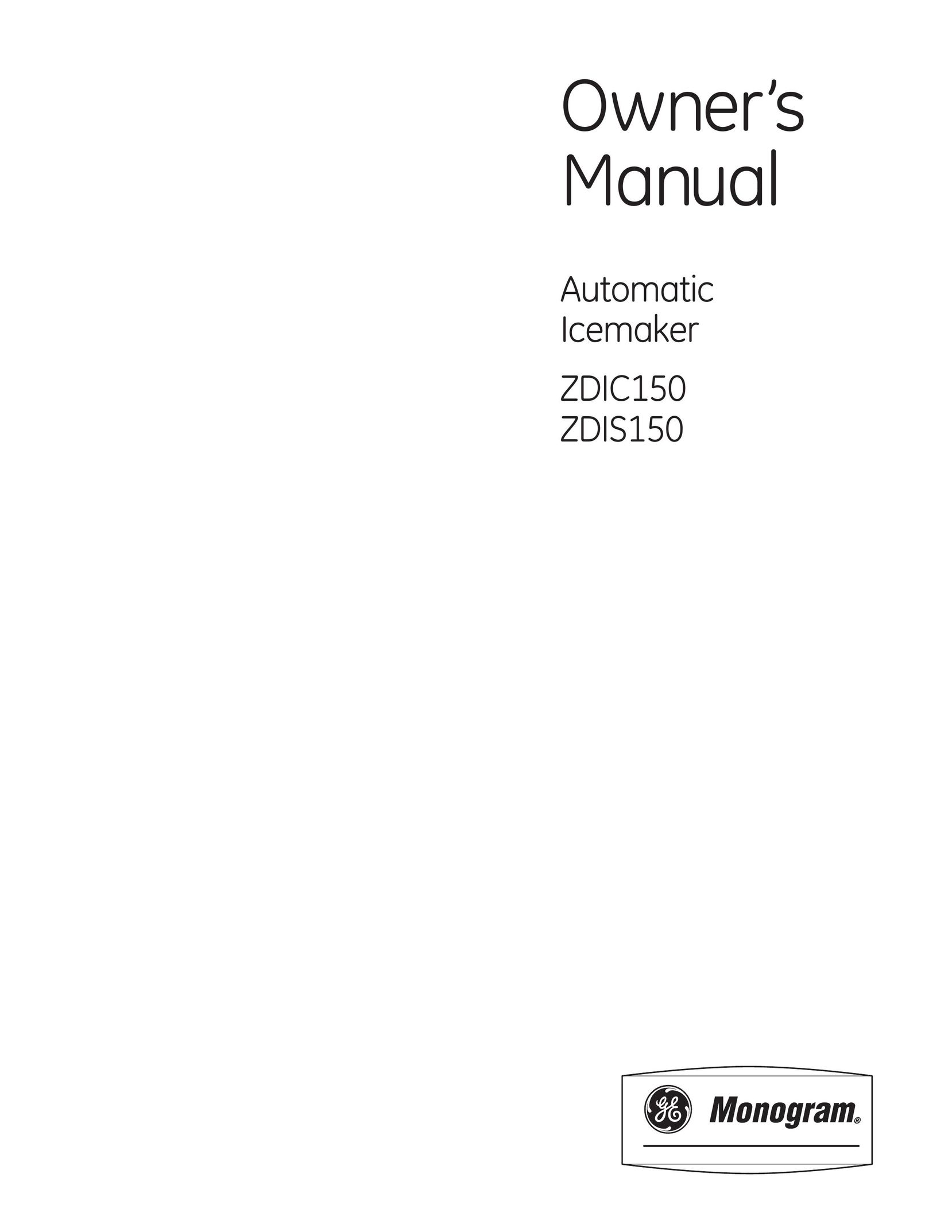GE ZDIC150 Ice Maker User Manual