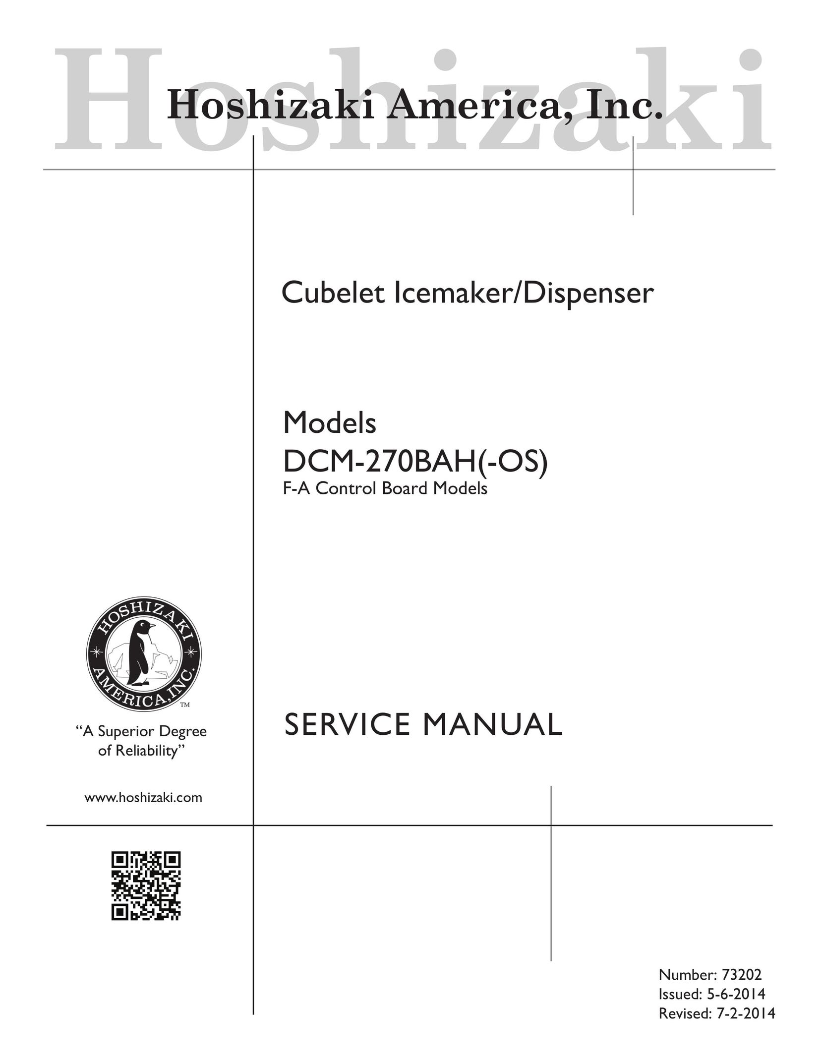 Hoshizaki 73202 Ice Maker User Manual