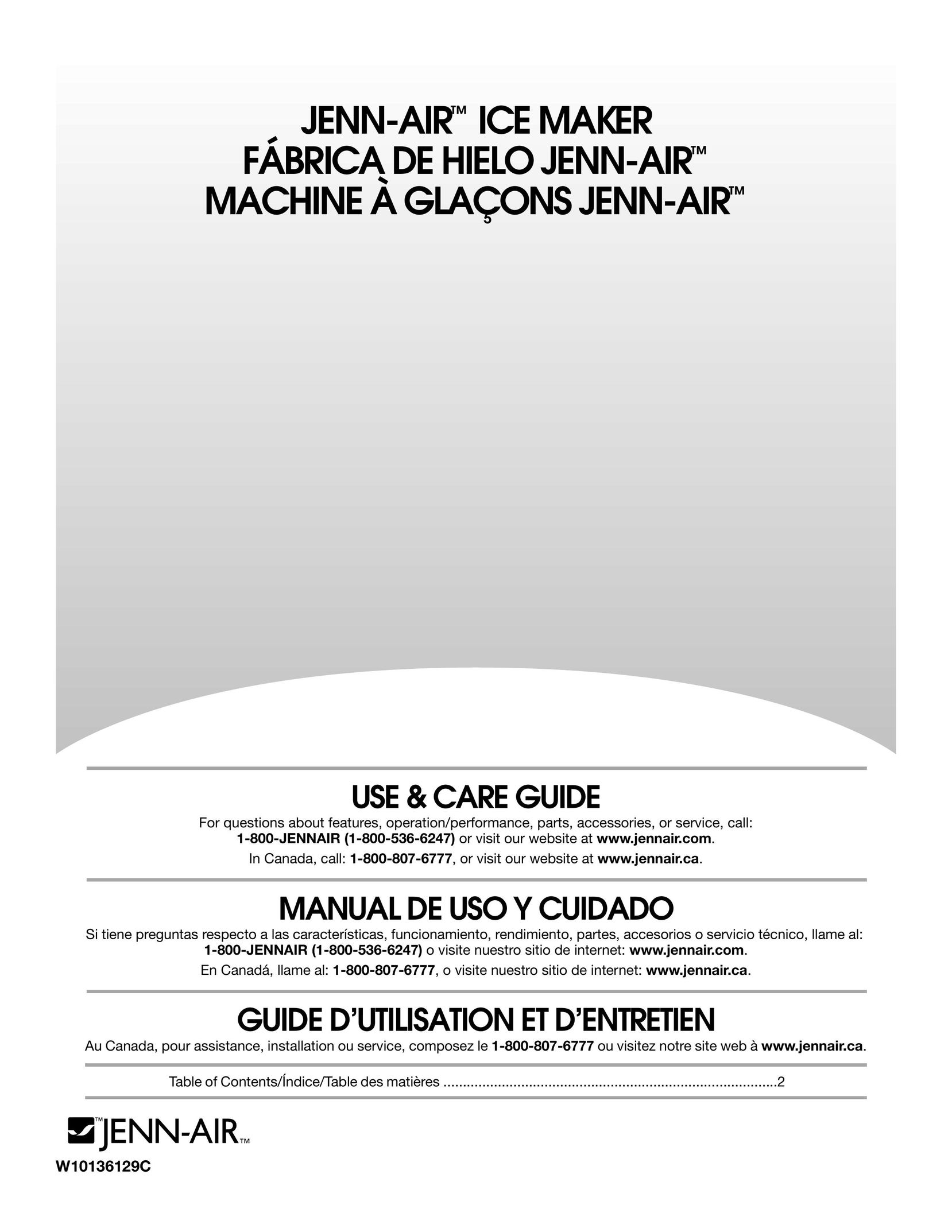 Jenn-Air W10136129C Ice Maker User Manual