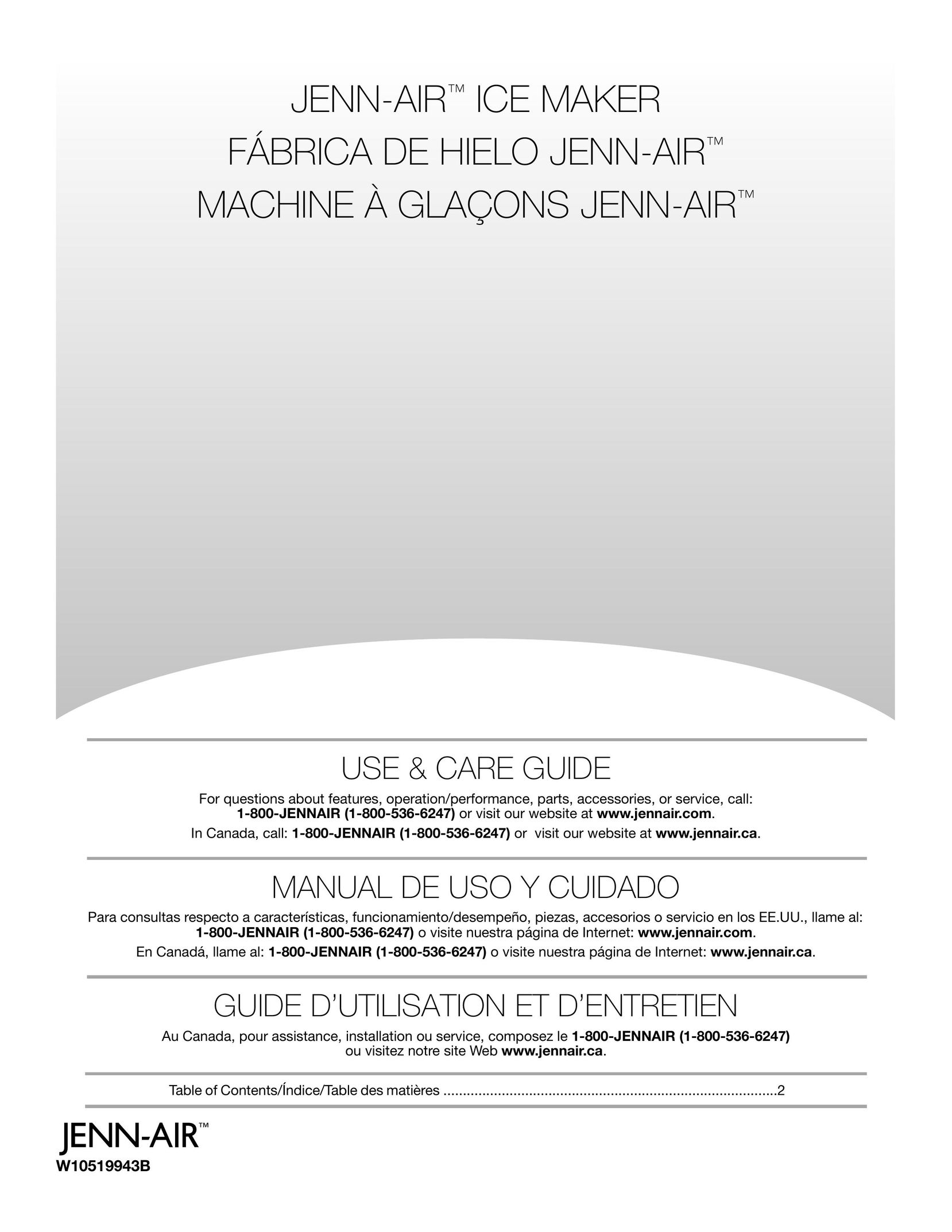Jenn-Air W10519943B Ice Maker User Manual