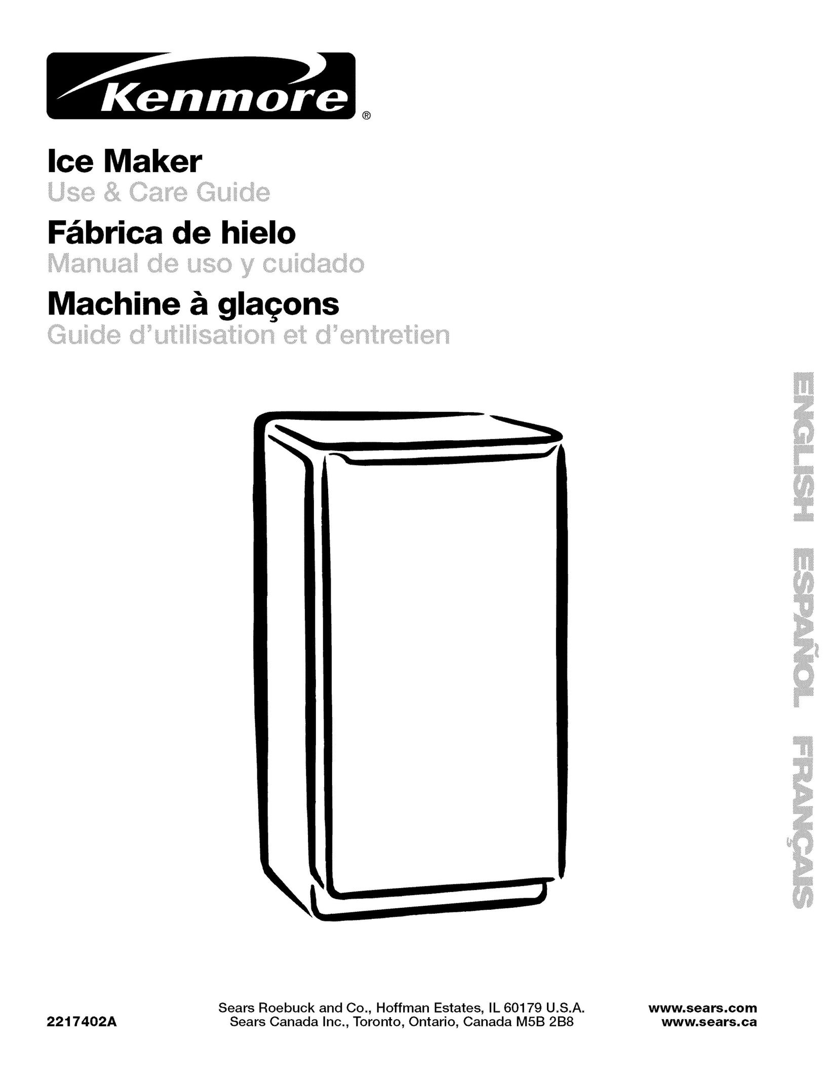 Kenmore 2217402A Ice Maker User Manual