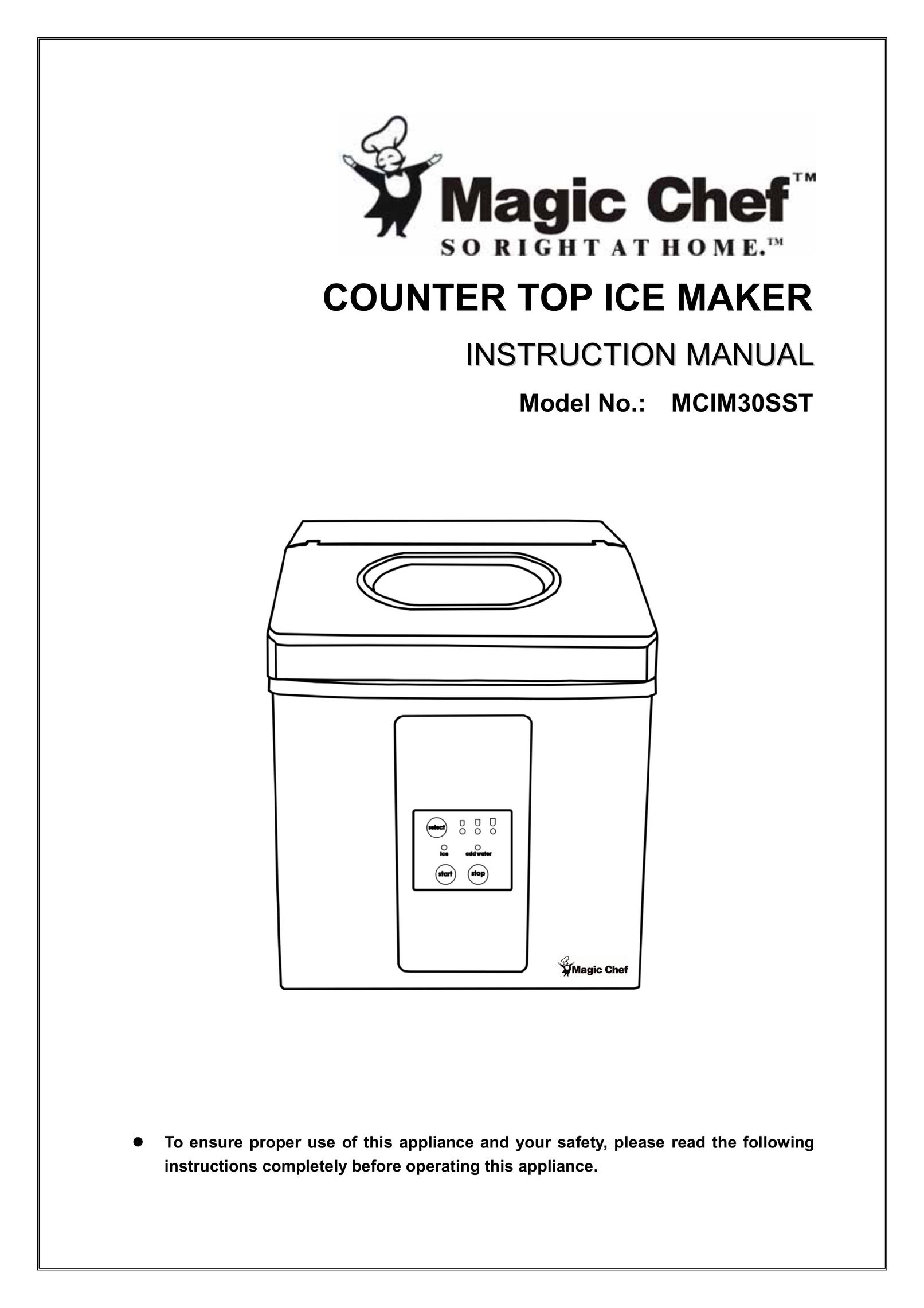 Magic Chef MCIM30SST Ice Maker User Manual