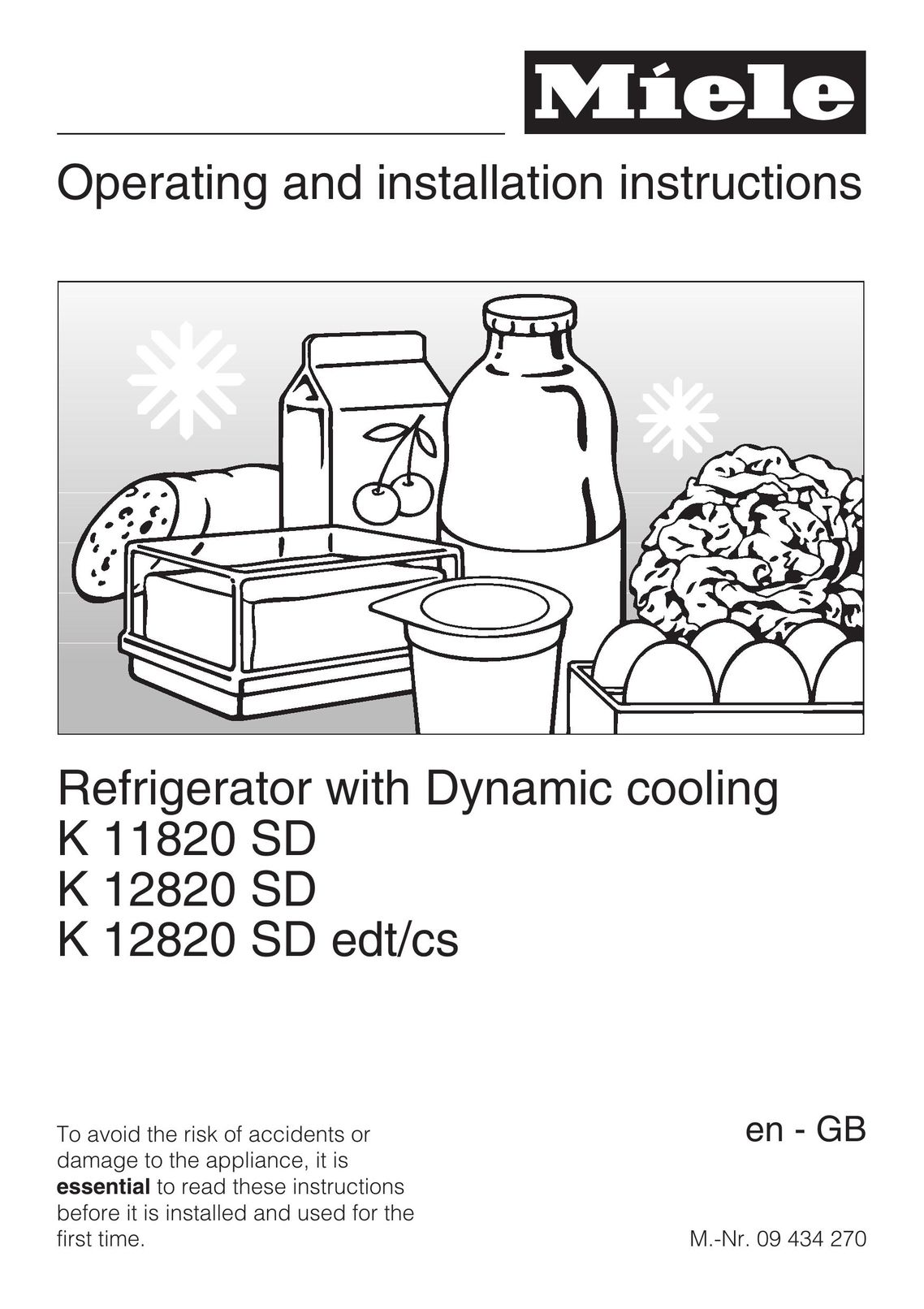 Miele K11820SD Ice Maker User Manual