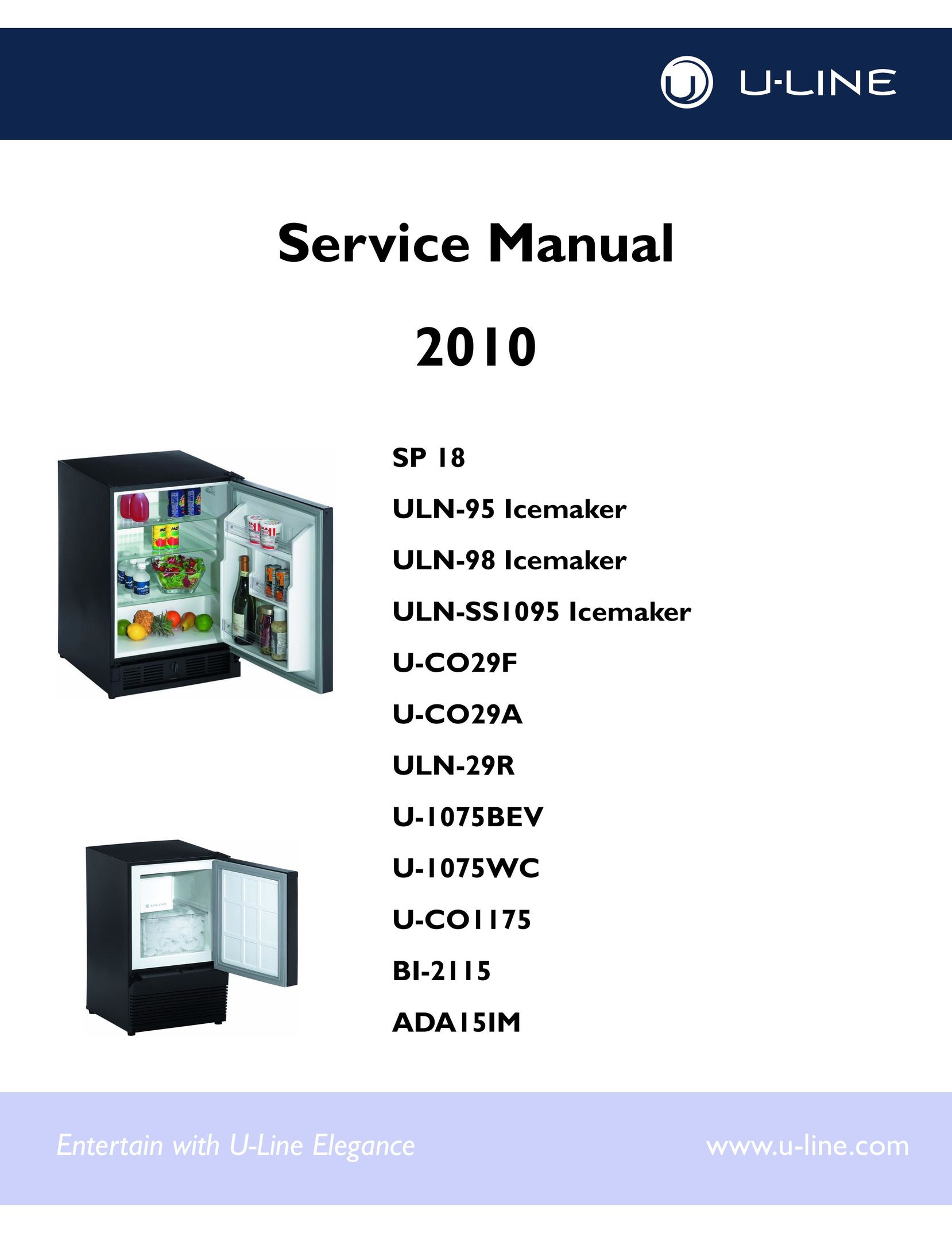 U-Line BI-2115 Ice Maker User Manual