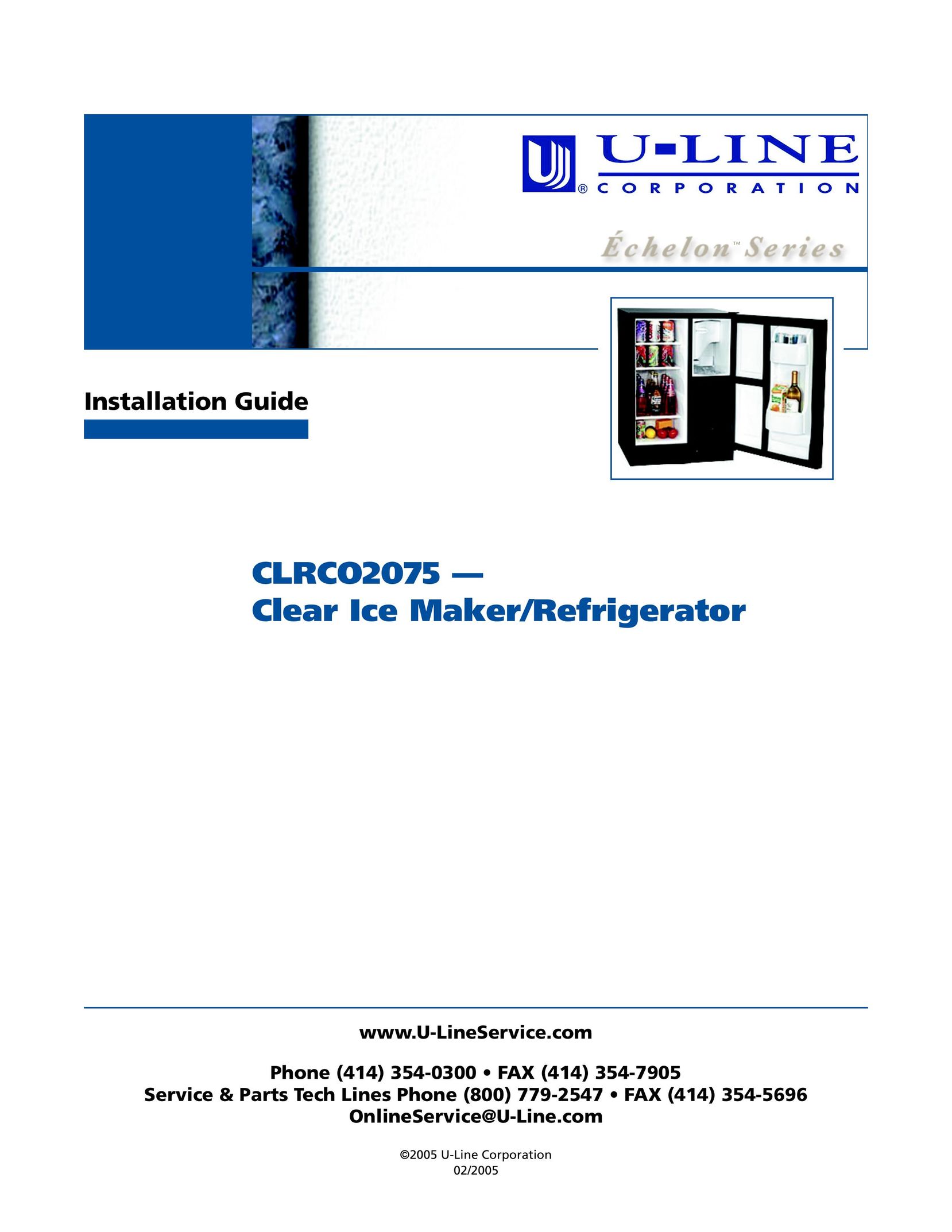 U-Line CLRCO2075 Ice Maker User Manual