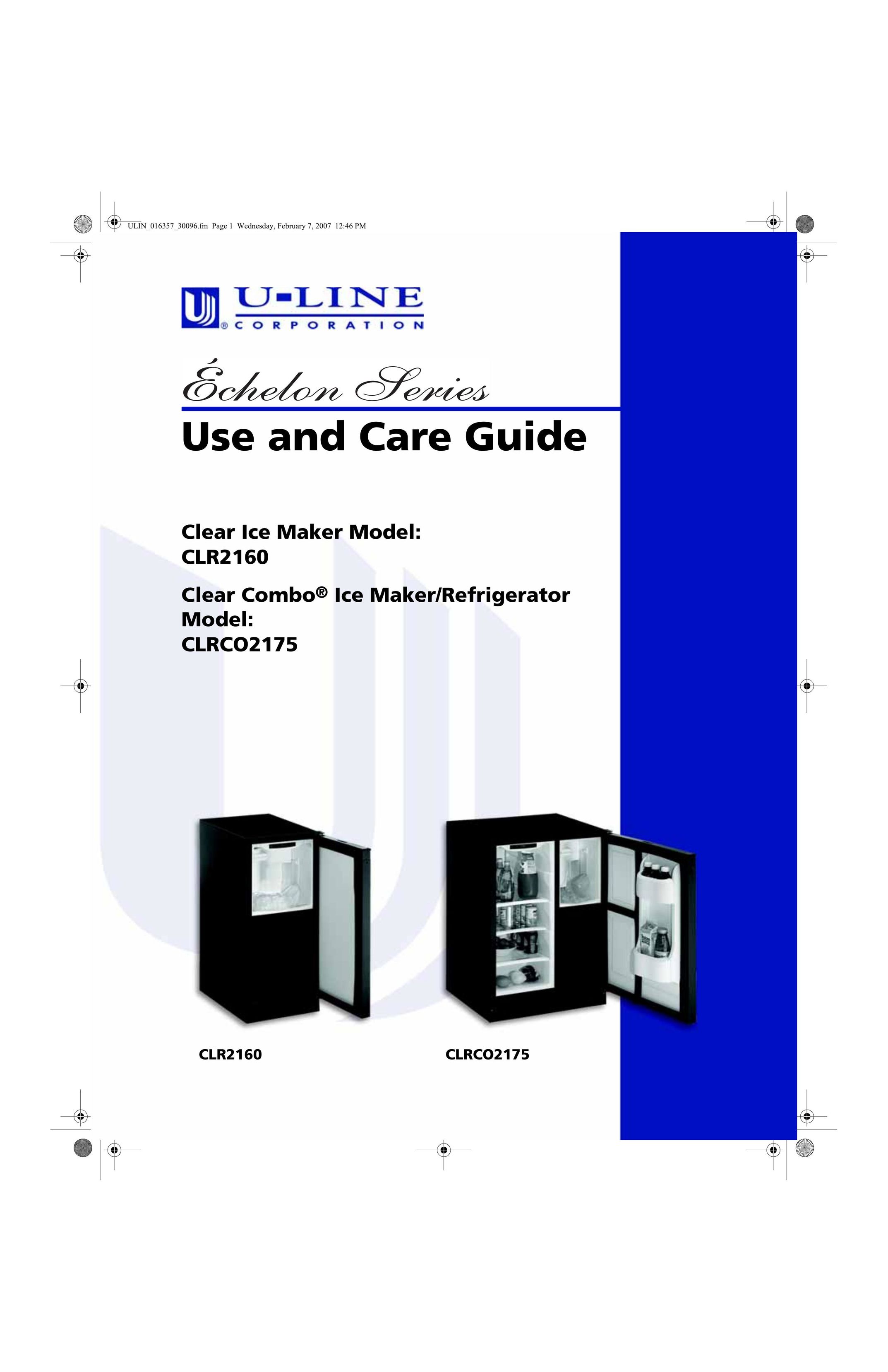 U-Line CLRCO2175 Ice Maker User Manual