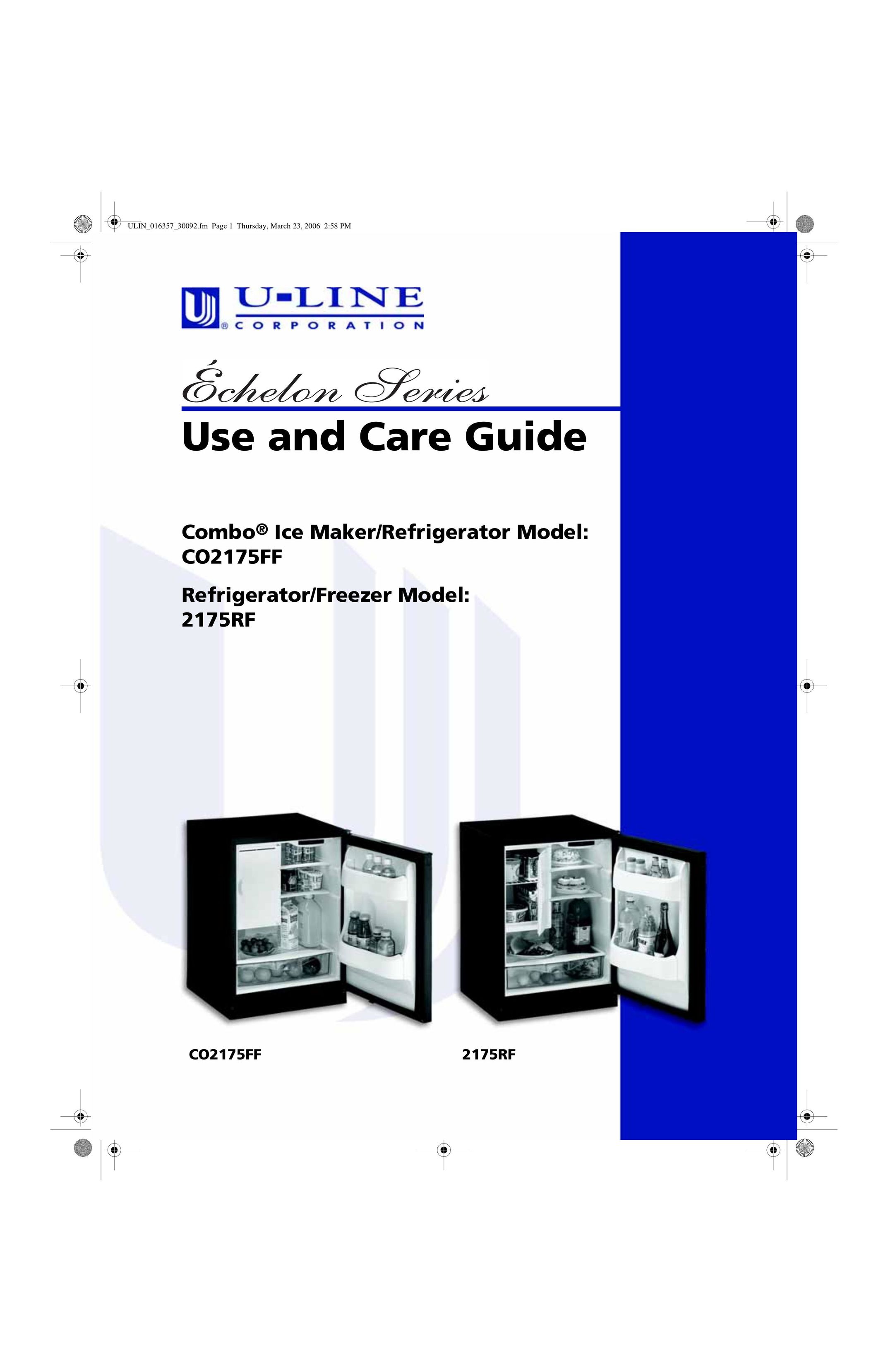 U-Line CO2175FF Ice Maker User Manual