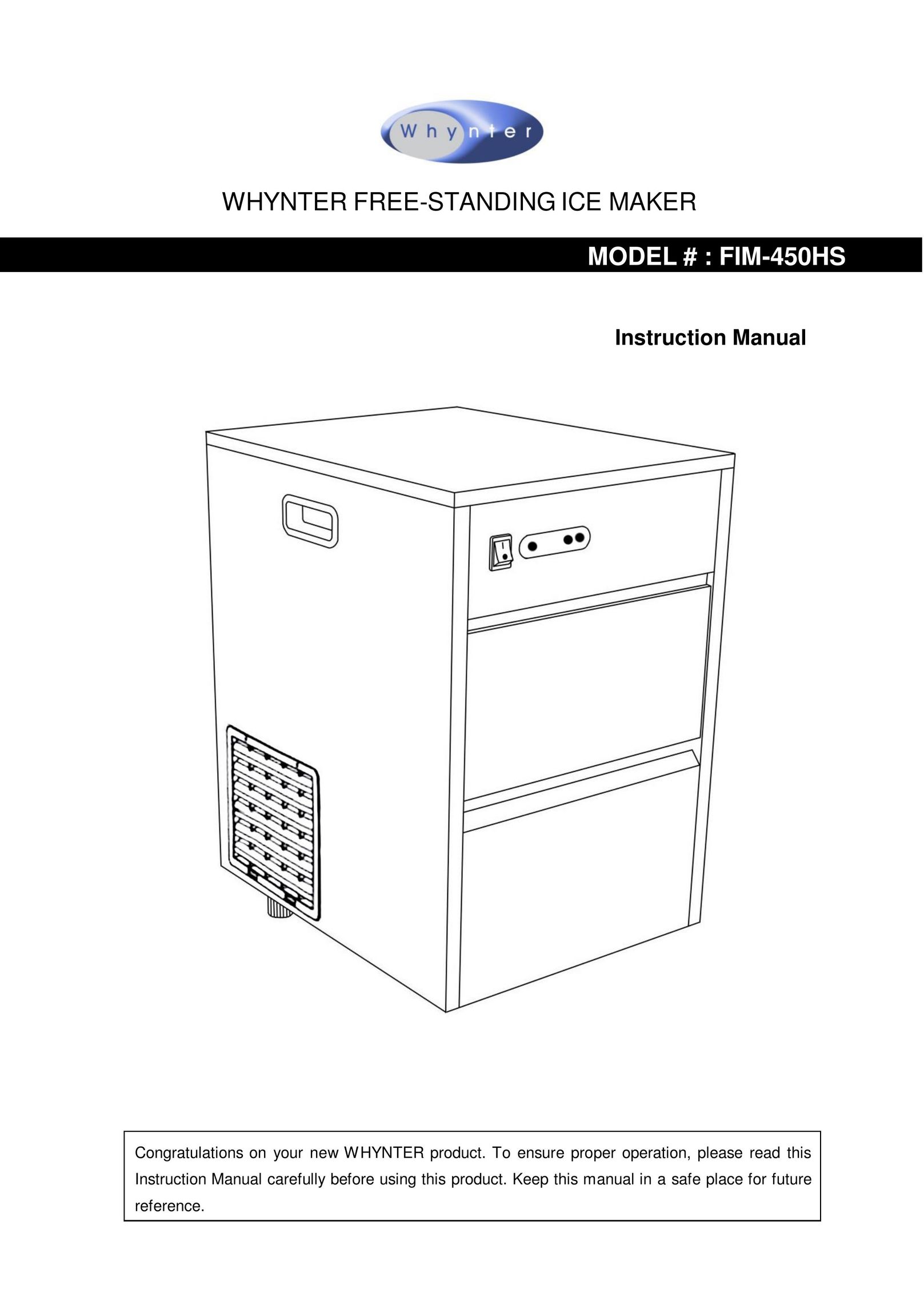 Whynter FIM-450HS Ice Maker User Manual