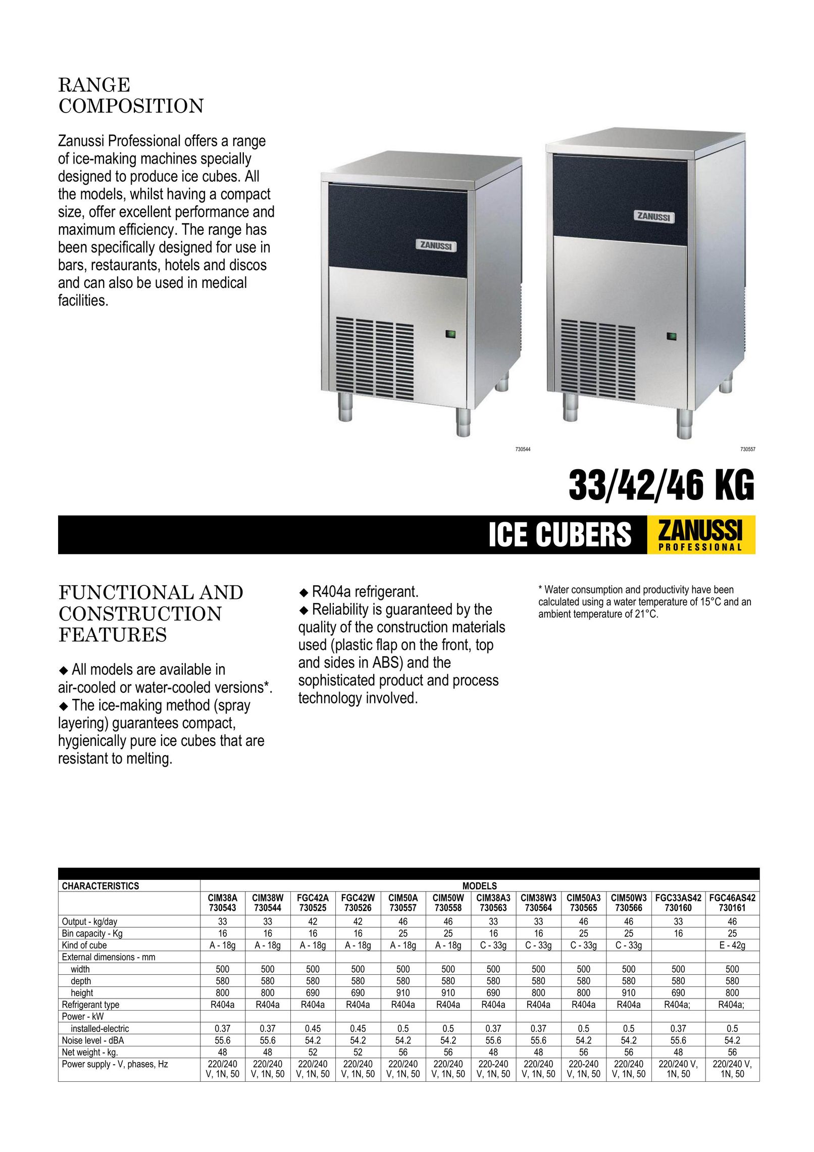 Zanussi 730563 Ice Maker User Manual