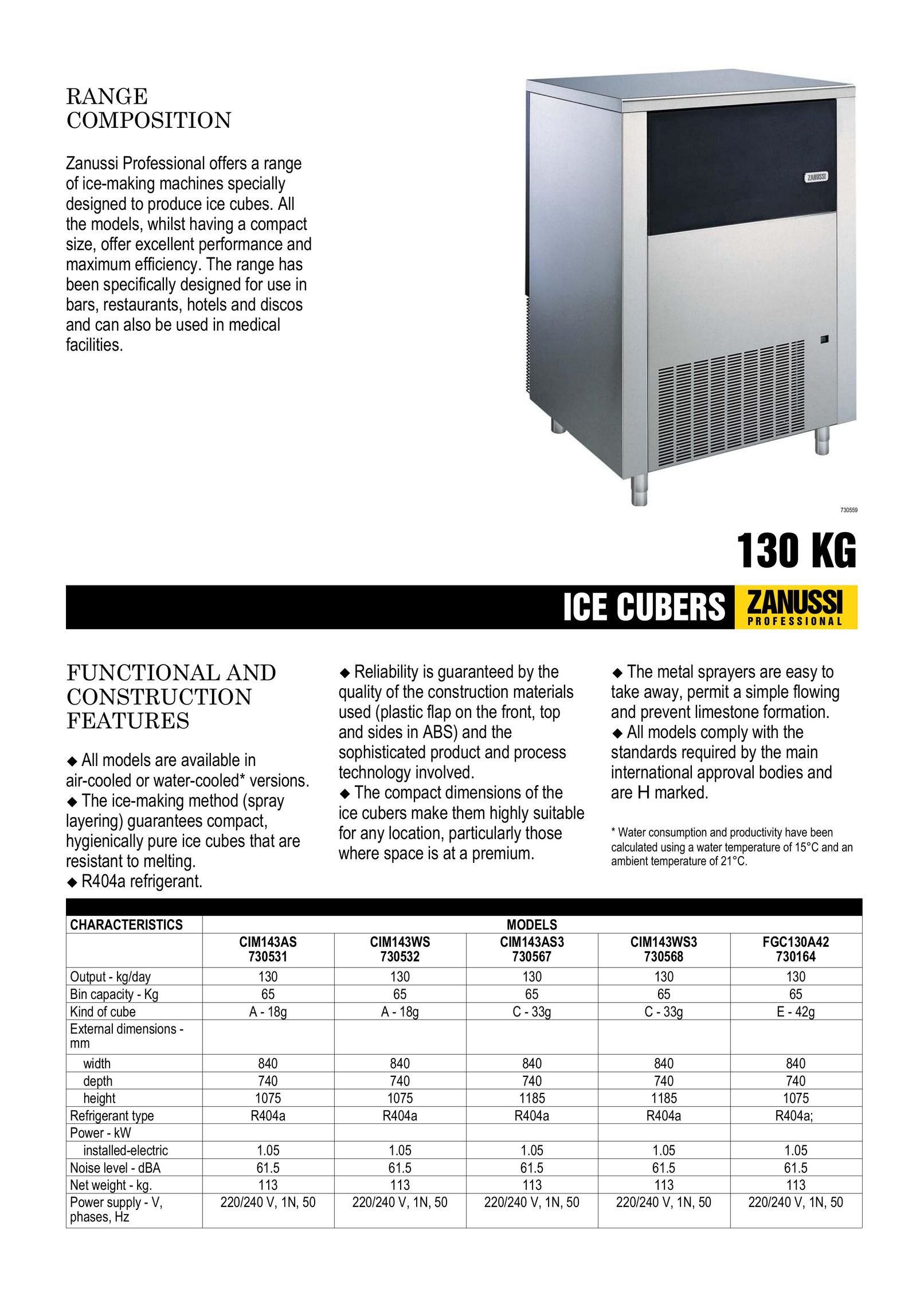Zanussi 730567 Ice Maker User Manual
