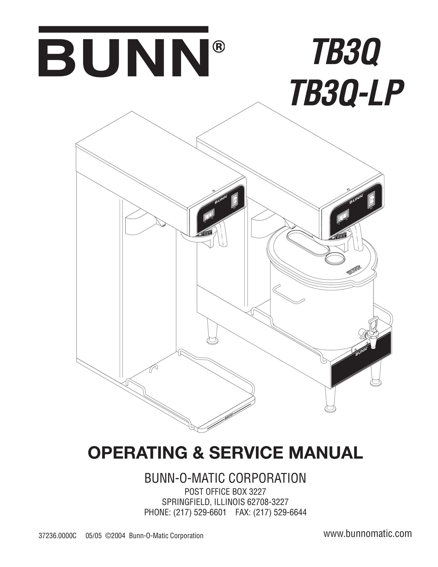 Bunn TB3Q-LP Ice Tea Maker User Manual