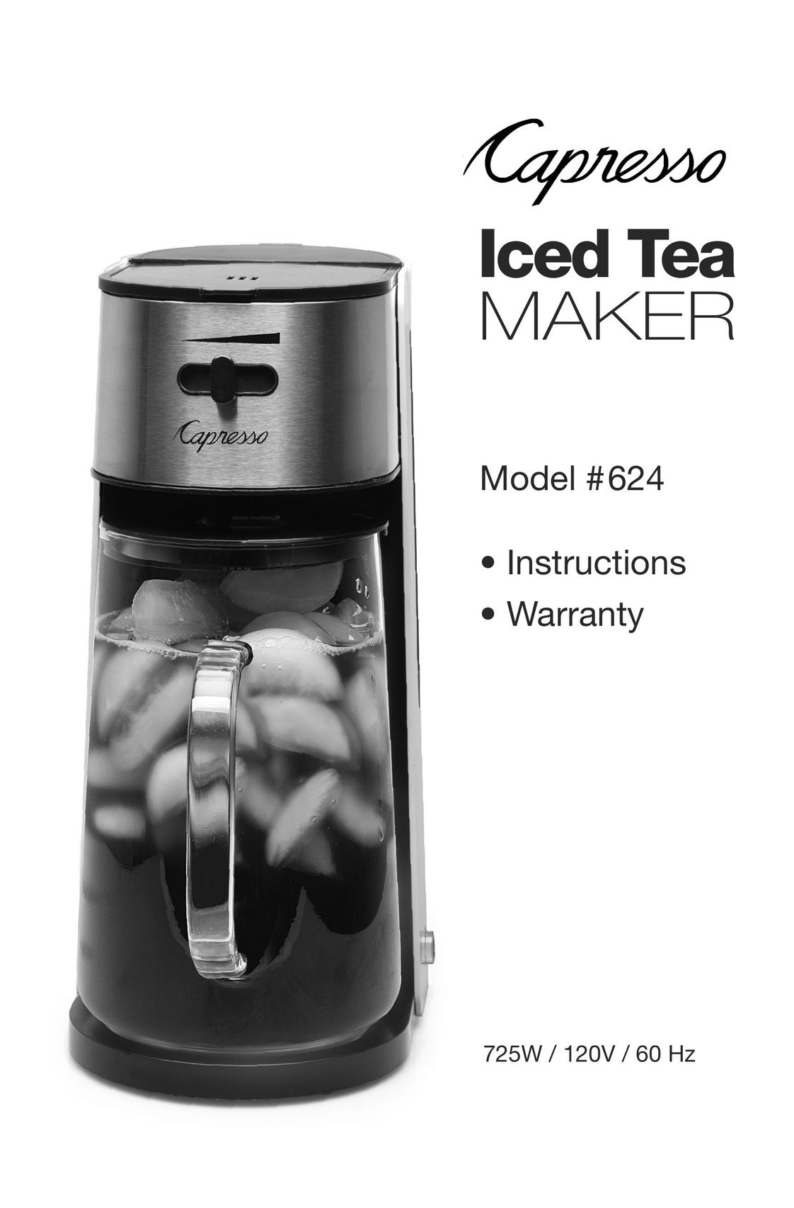 Capresso 624 Ice Tea Maker User Manual