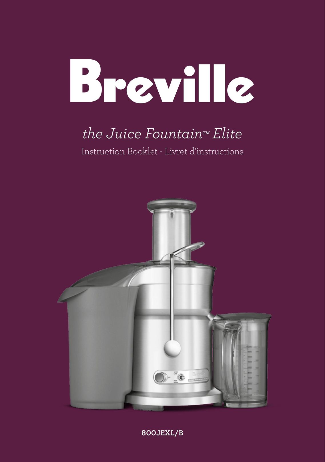 Breville 800BLXL Juicer User Manual