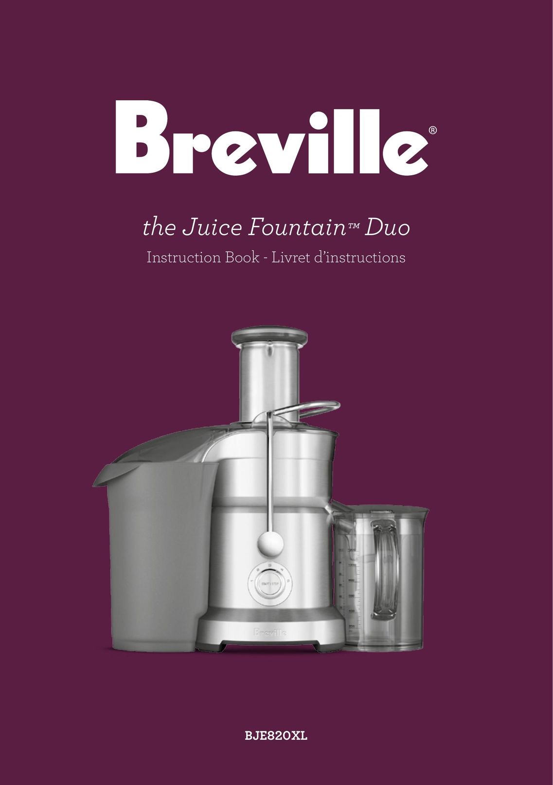 Breville BJE820XL Juicer User Manual
