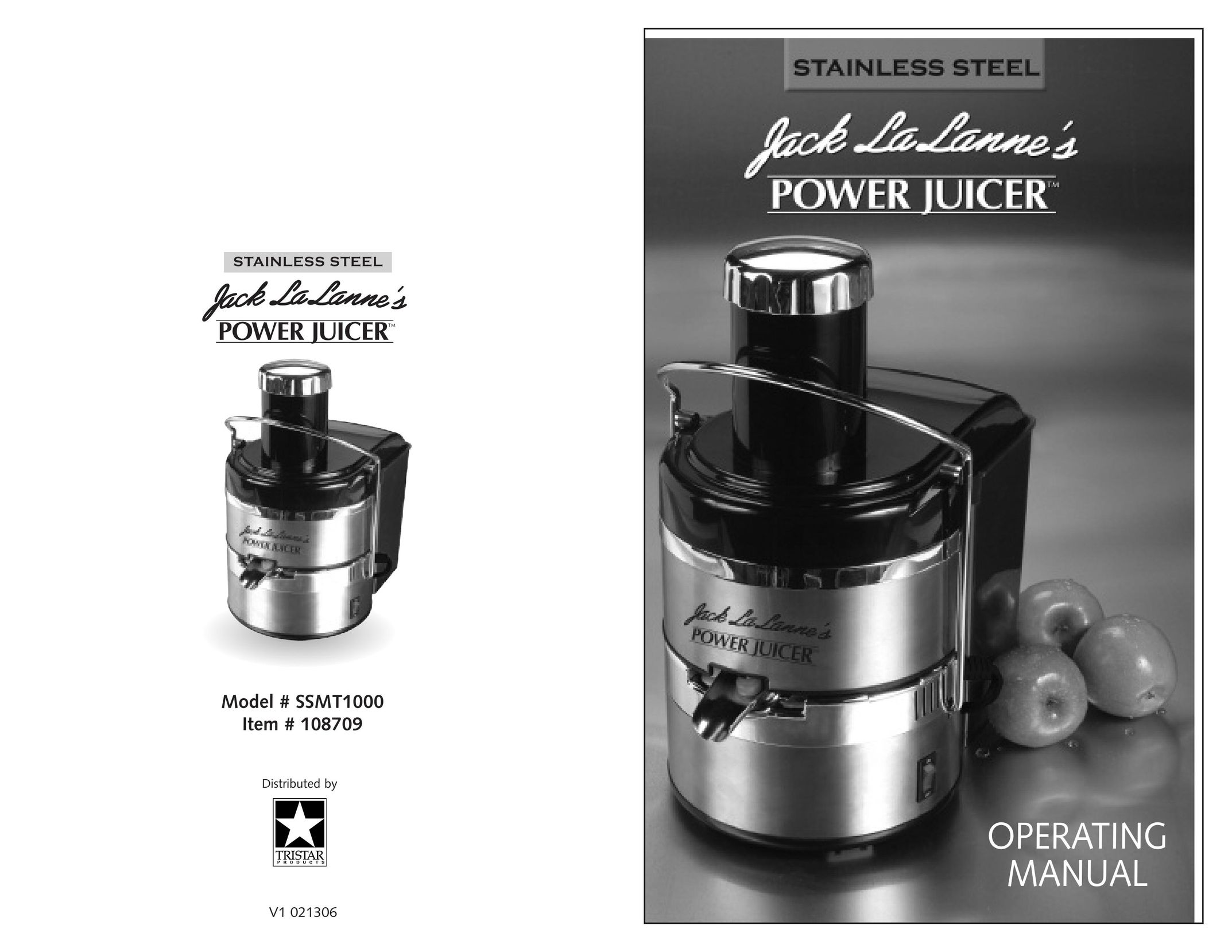 Jack Lananne's Power Juicer SSMT1000 Juicer User Manual