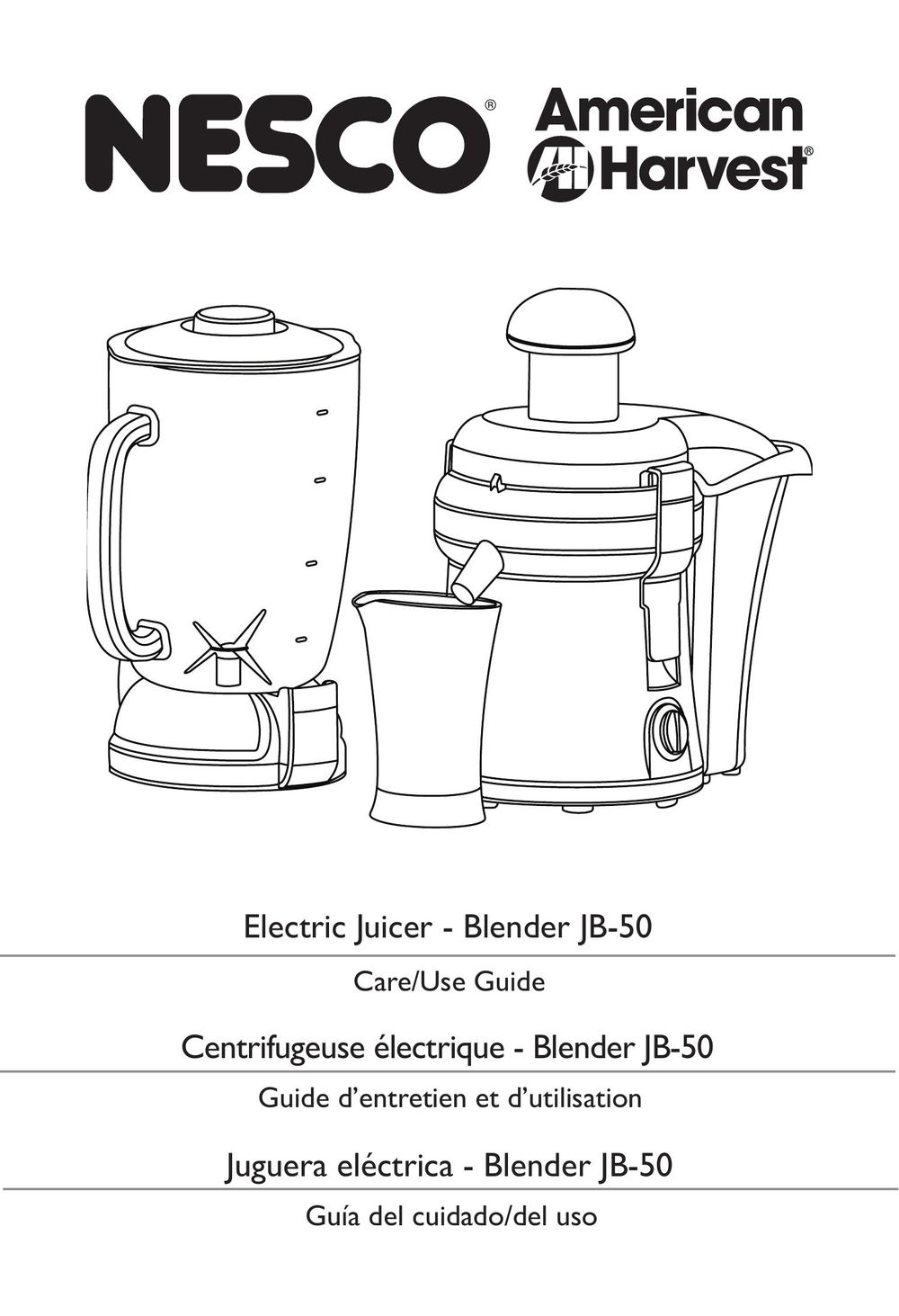 Nesco JB-50 Juicer User Manual