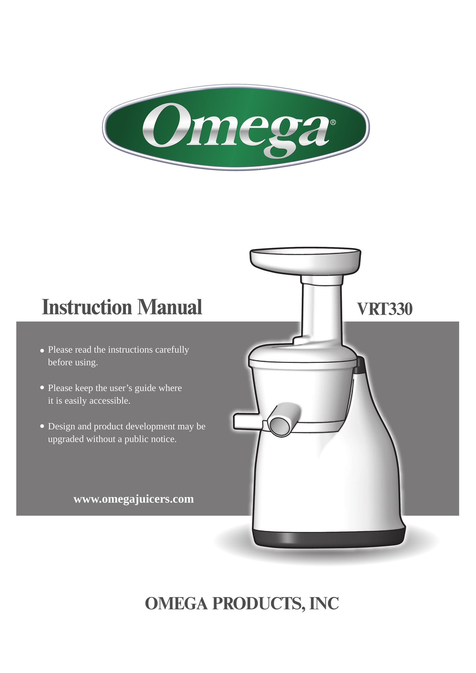 Omega VRT330 Juicer User Manual