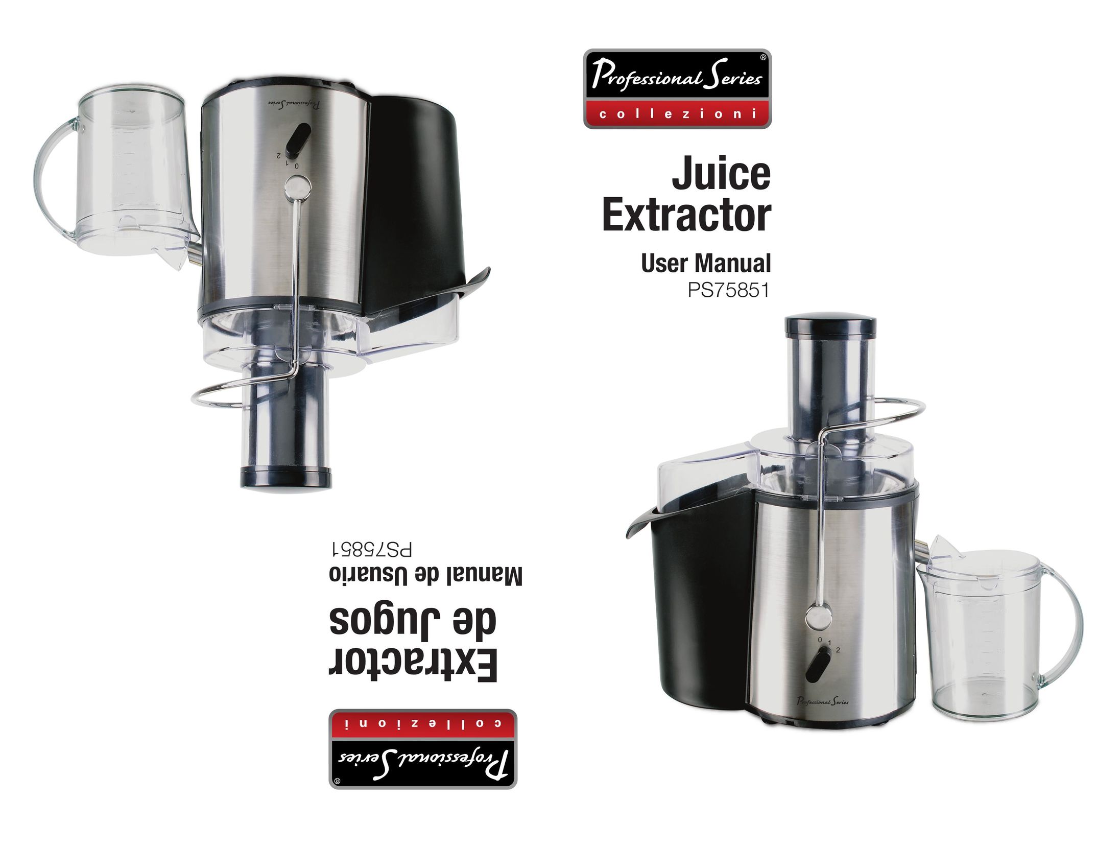 Professional Series PS75851 Juicer User Manual