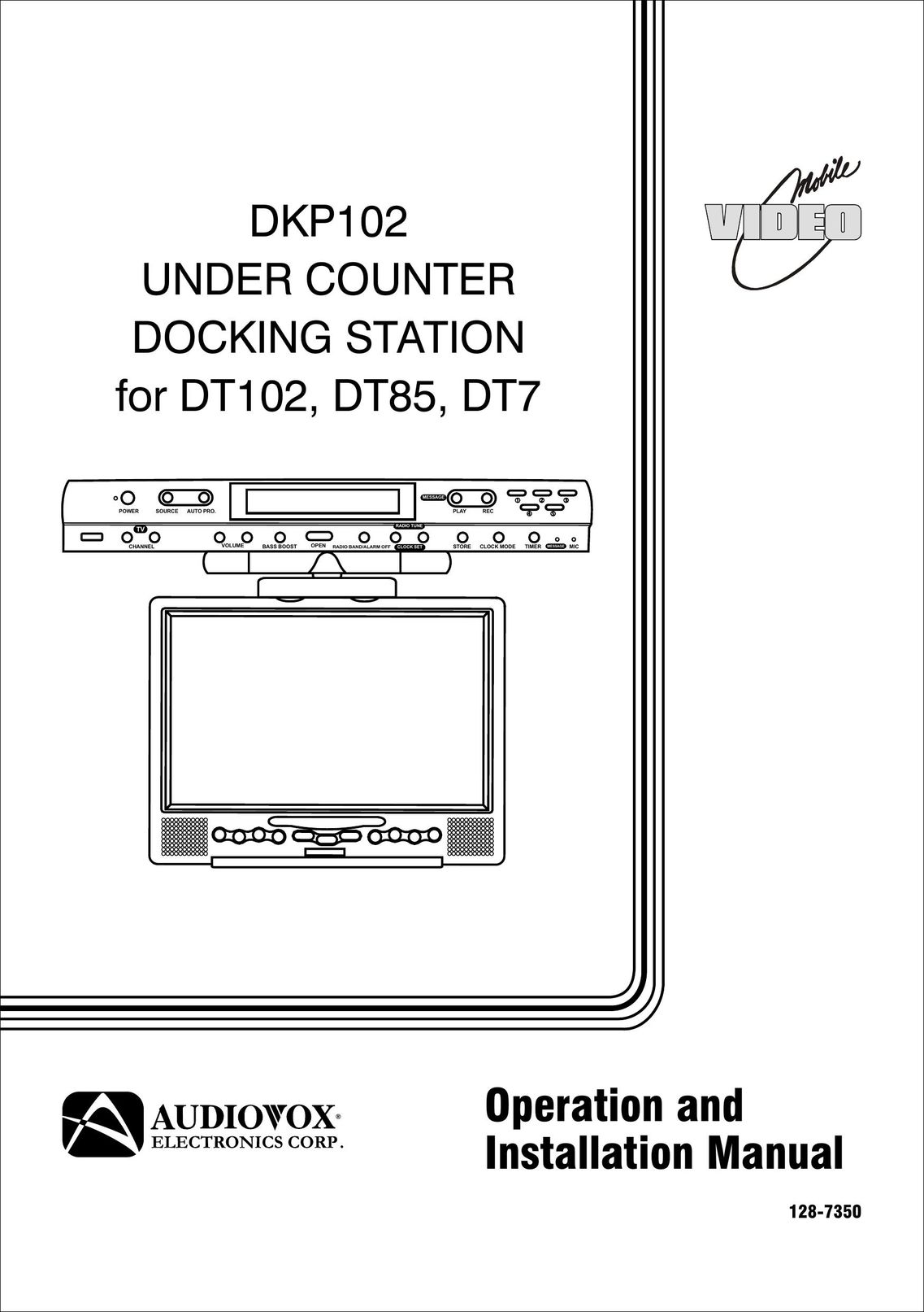 Audiovox DKP102 Kitchen Entertainment Center User Manual