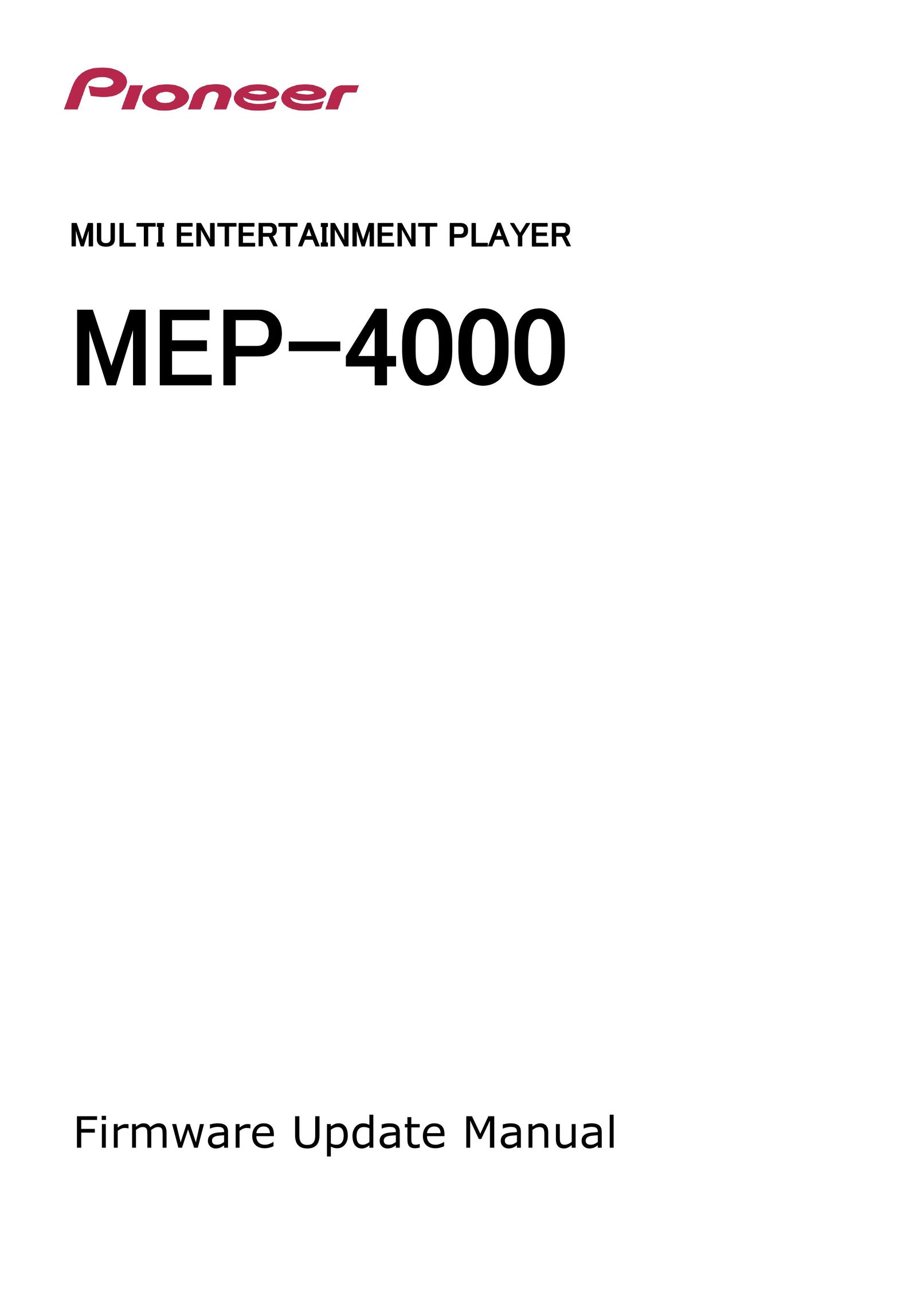 Pioneer Multi Entertainment Player Kitchen Entertainment Center User Manual