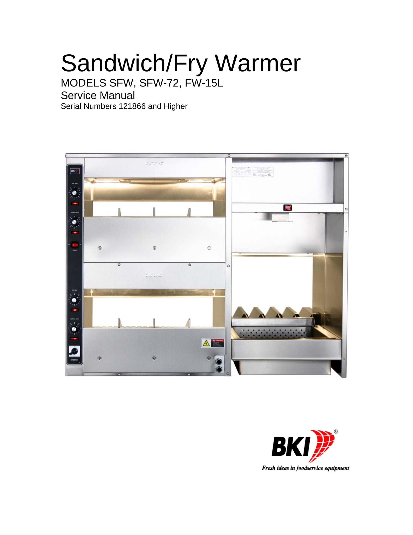 Bakers Pride Oven SFW-72 Kitchen Grill User Manual