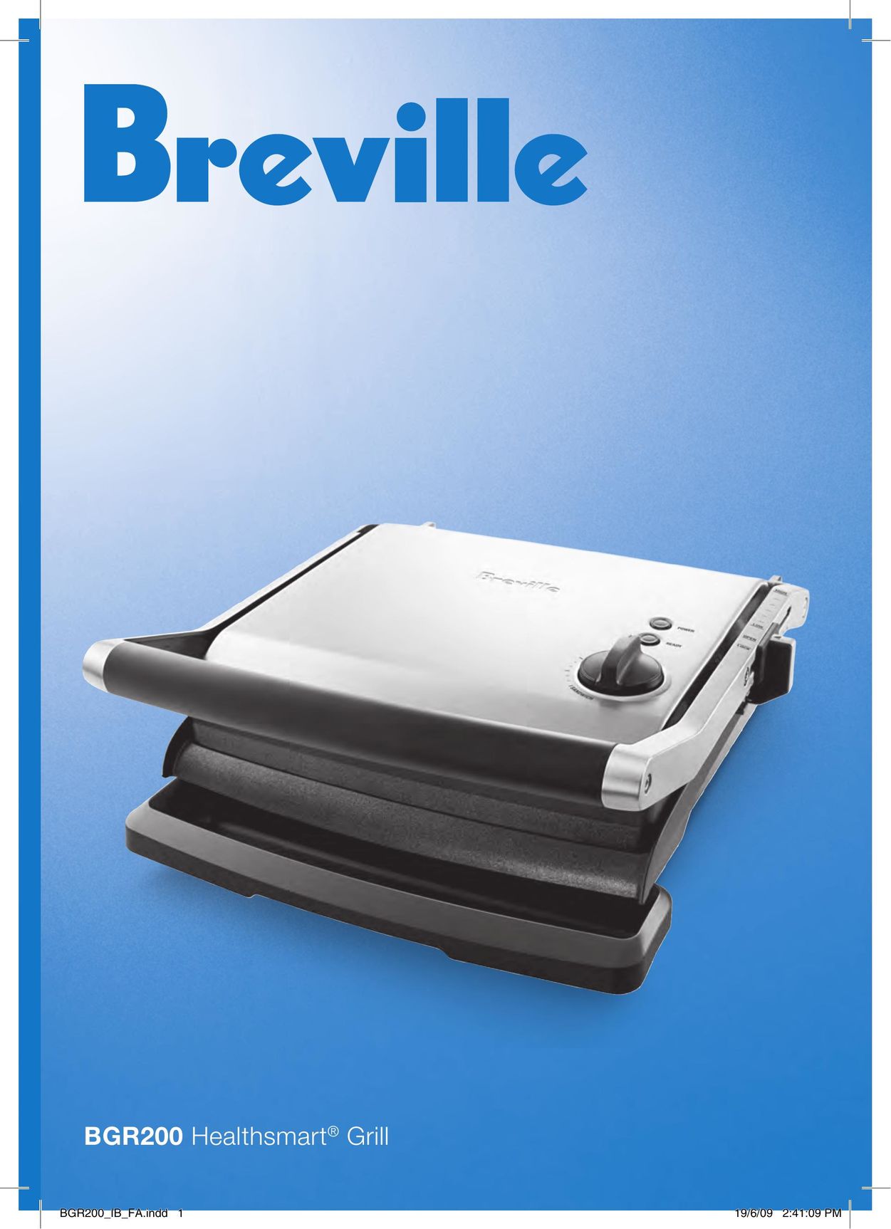 Breville BGR200 Kitchen Grill User Manual