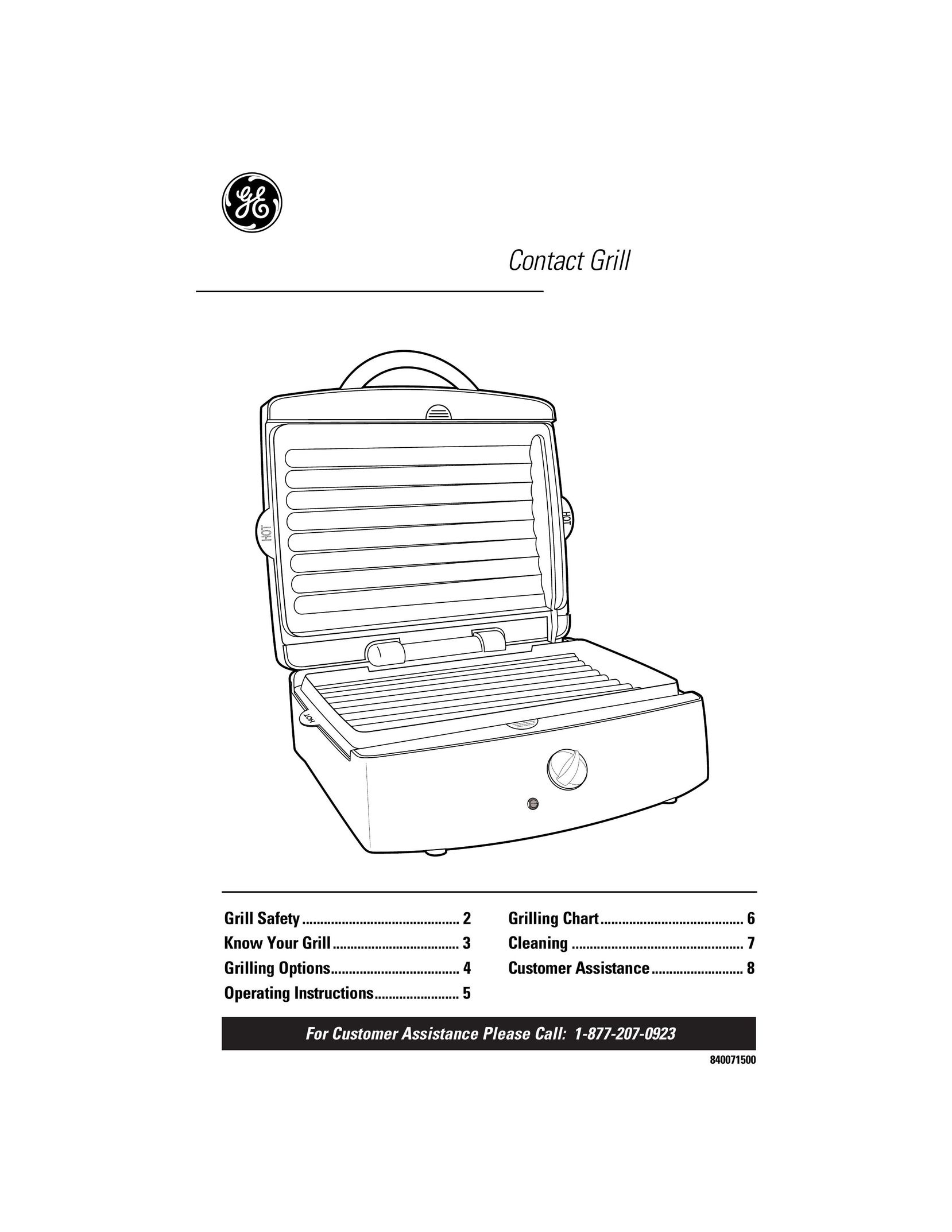 GE 106621 Kitchen Grill User Manual