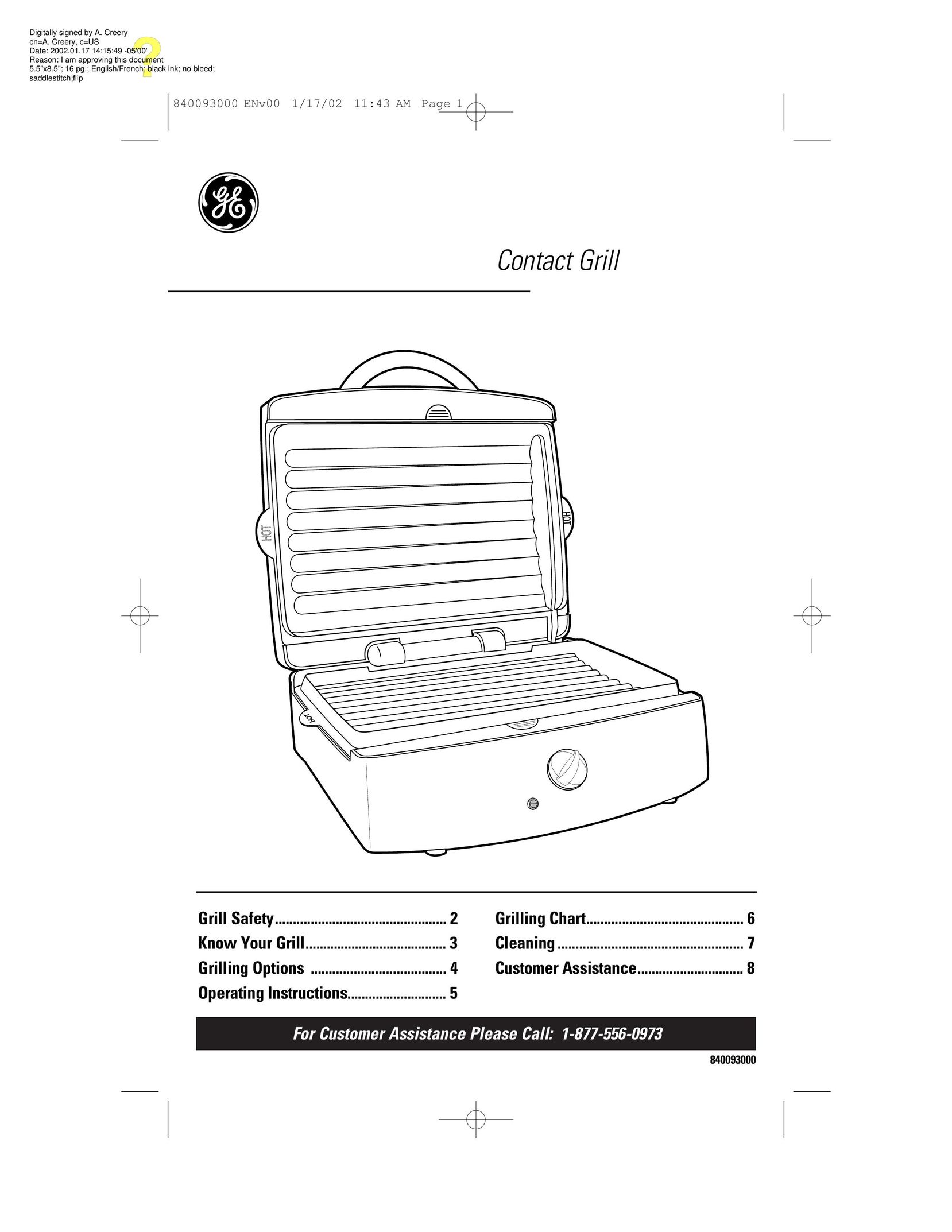 GE 106668 Kitchen Grill User Manual