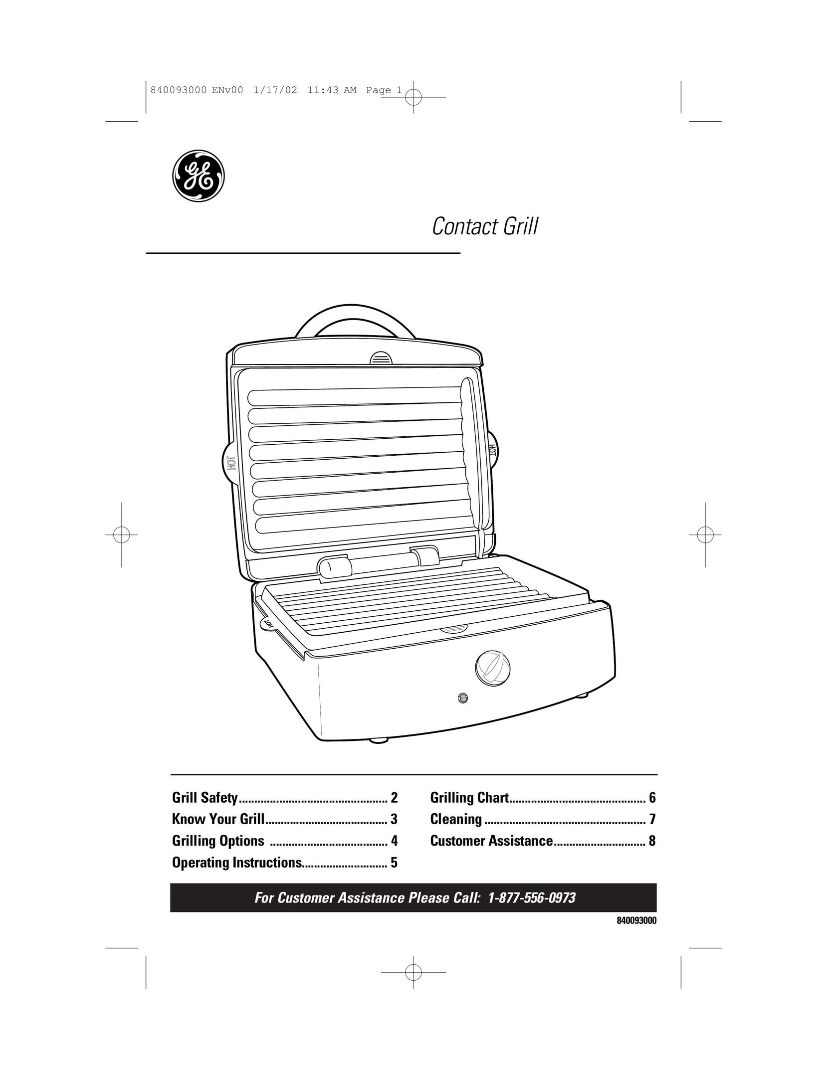 GE 840093000 Kitchen Grill User Manual