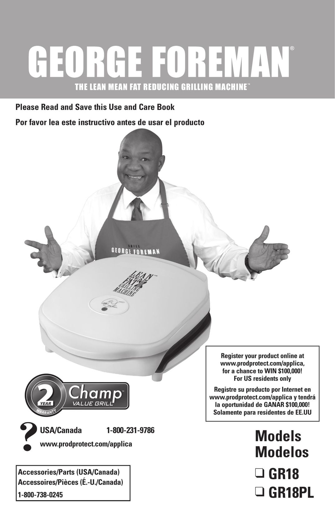 George Foreman GR18 Kitchen Grill User Manual